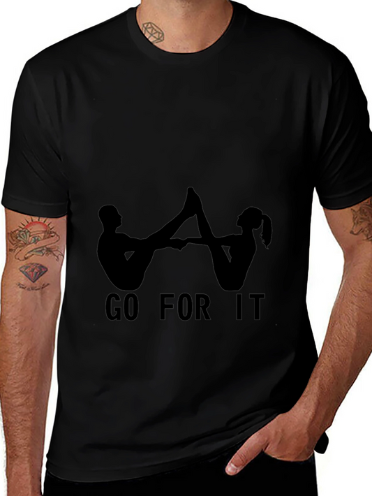 Go For It Black Graphic Tee
