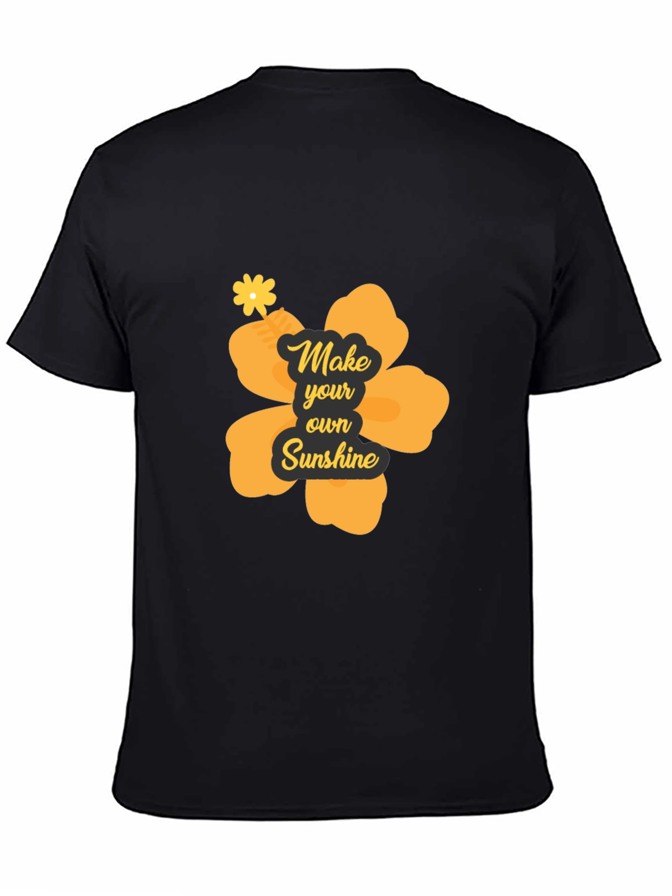 Make Your Own Sunshine Black Graphic T-Shirt