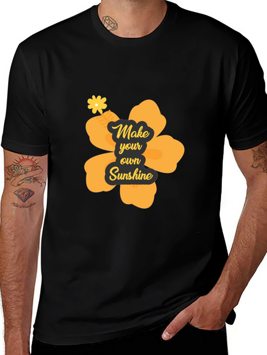 Make Your Own Sunshine Black Graphic T-Shirt