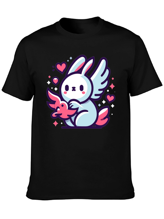 Cute Bunny Angel Graphic T-Shirt
