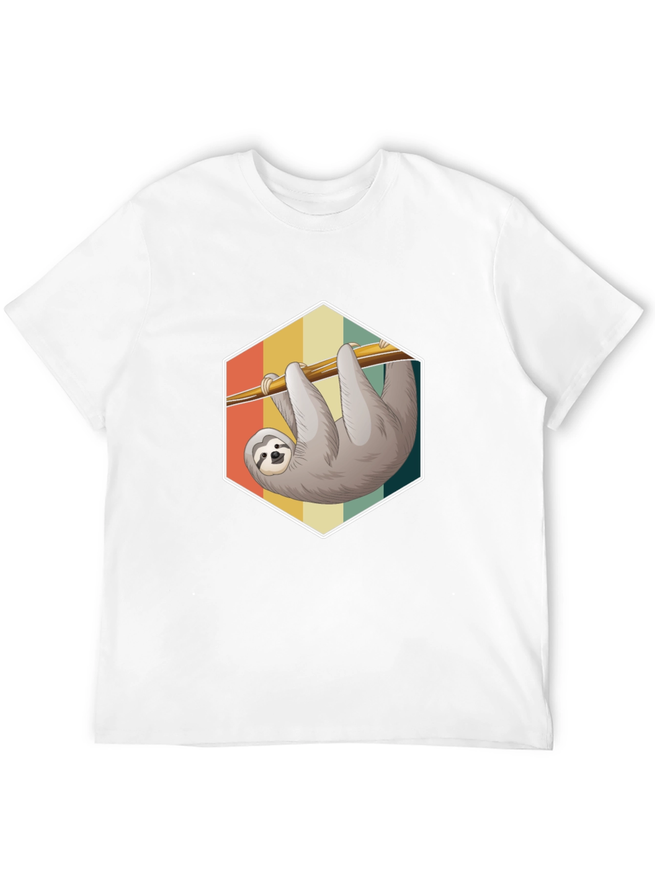 Sloth Graphic Tee - Retro Style