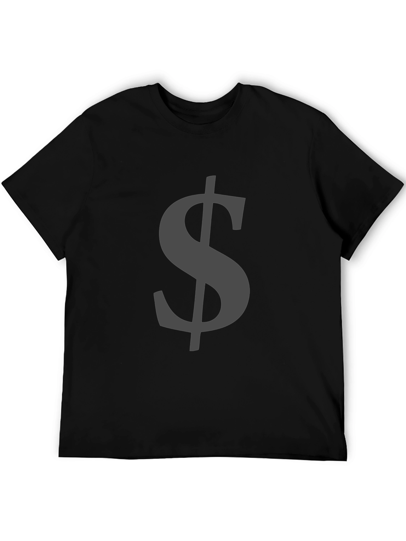 Dollar Sign Graphic Tee - Stylish Black T-Shirt