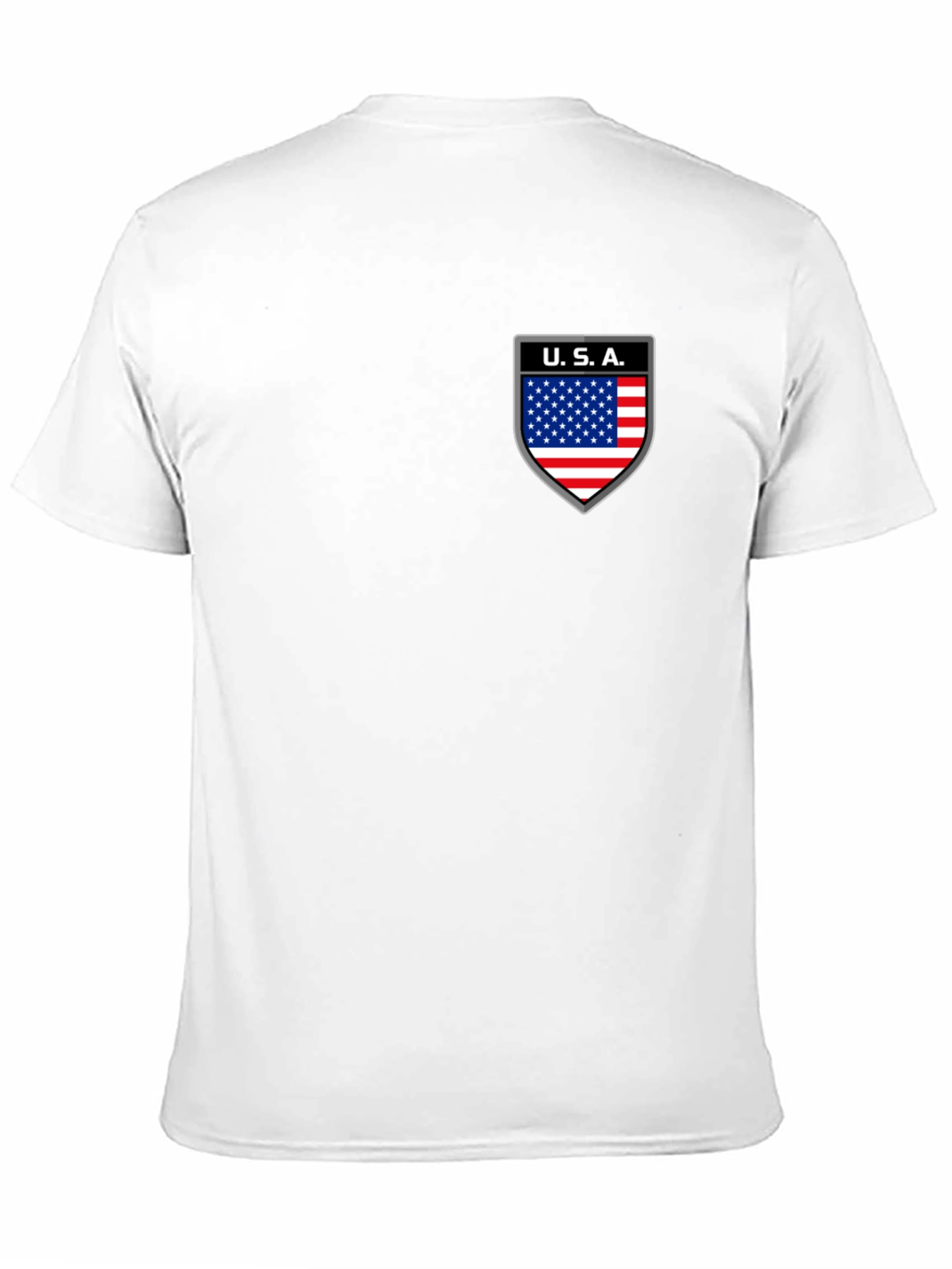 Mens Black USA Shield Graphic T-Shirt