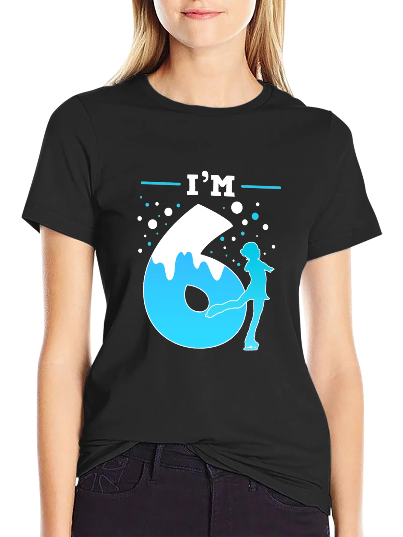Im Six Ice Skater Birthday T-Shirt