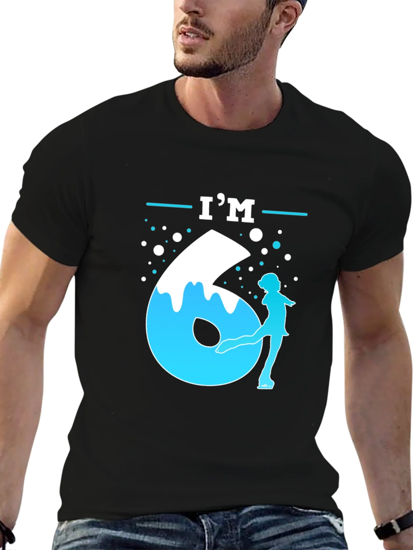 Im Six Ice Skater Birthday T-Shirt