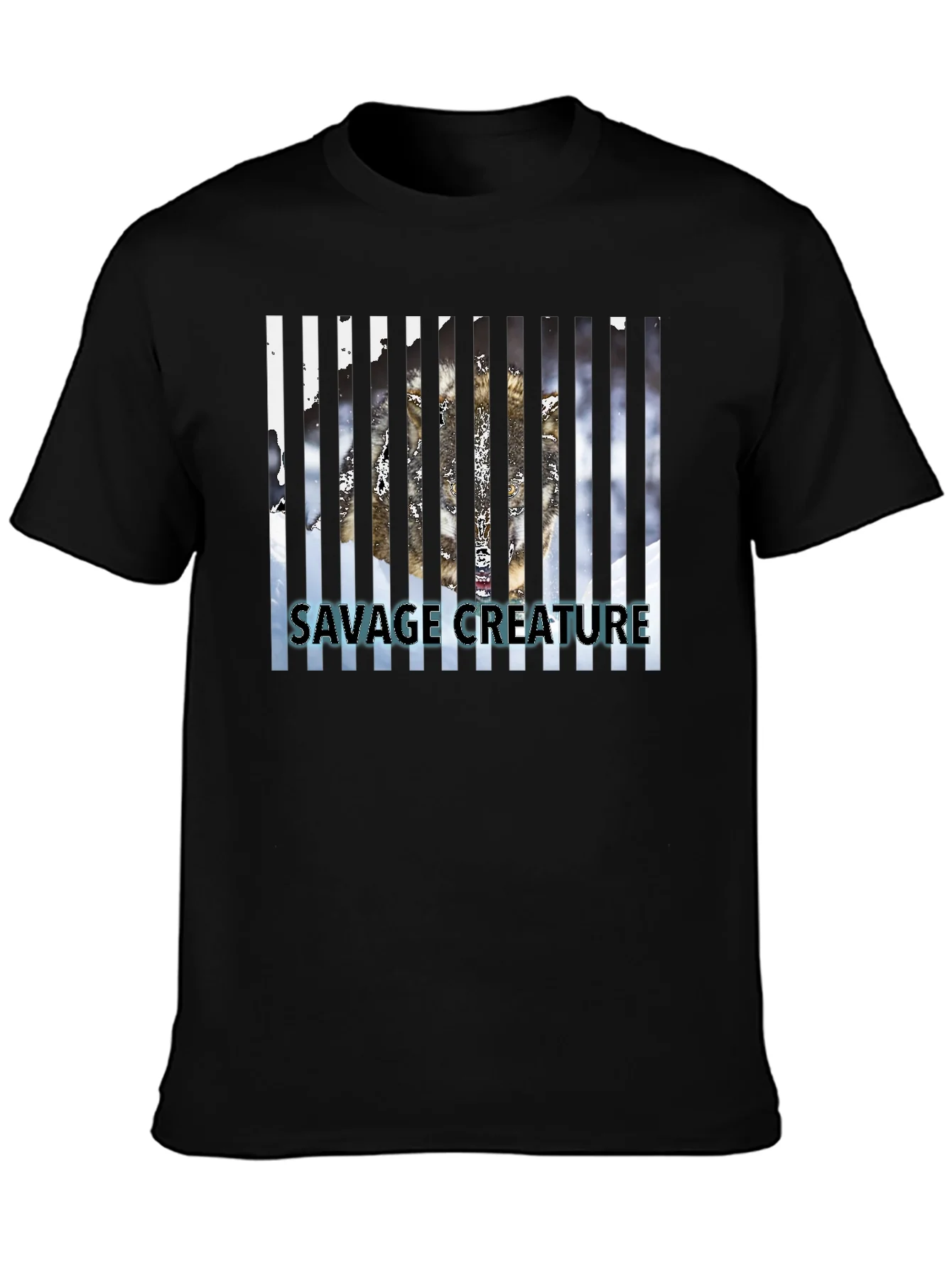 Savage Creature Graphic Tee - Black