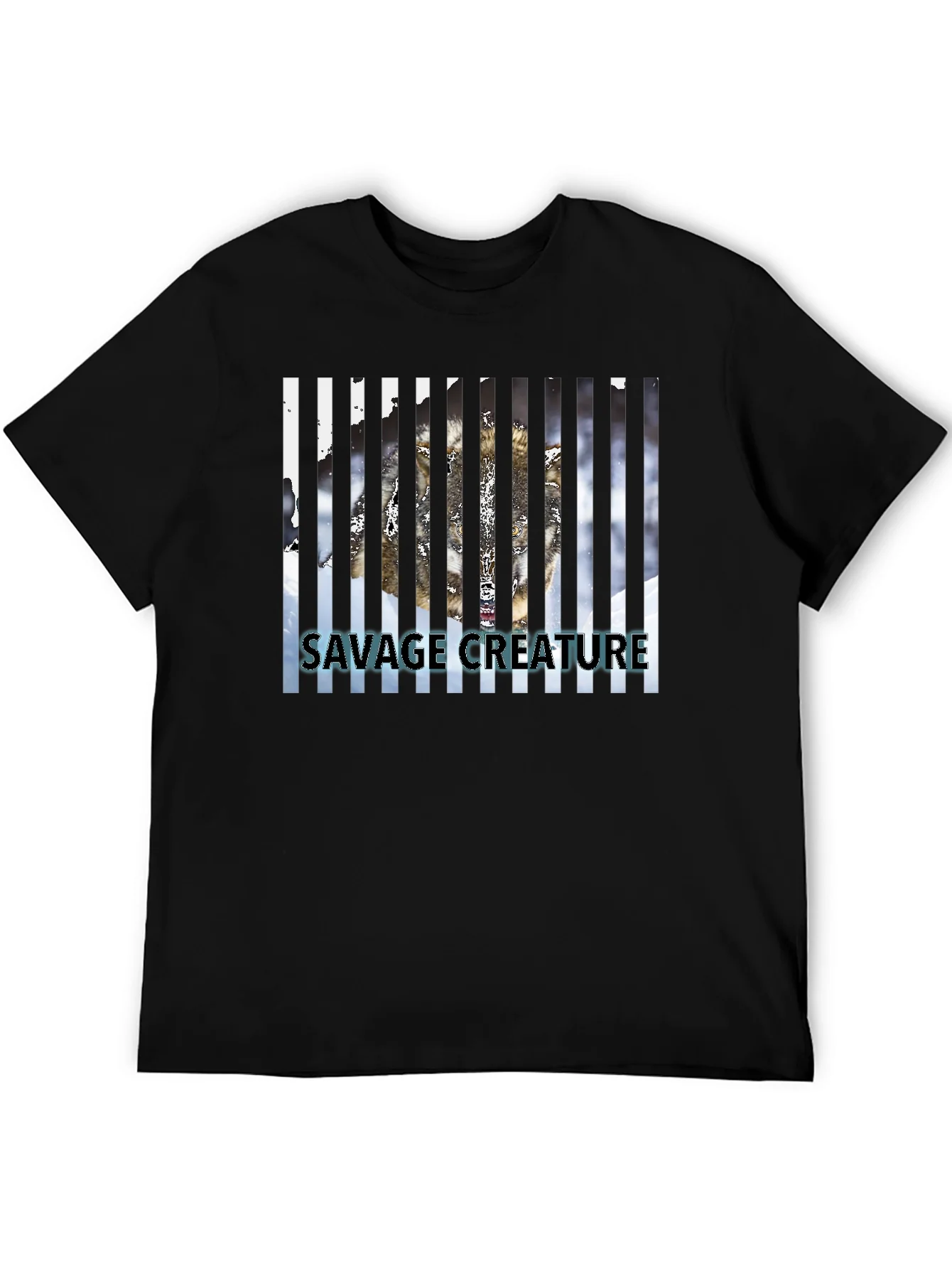 Savage Creature Graphic Tee - Black