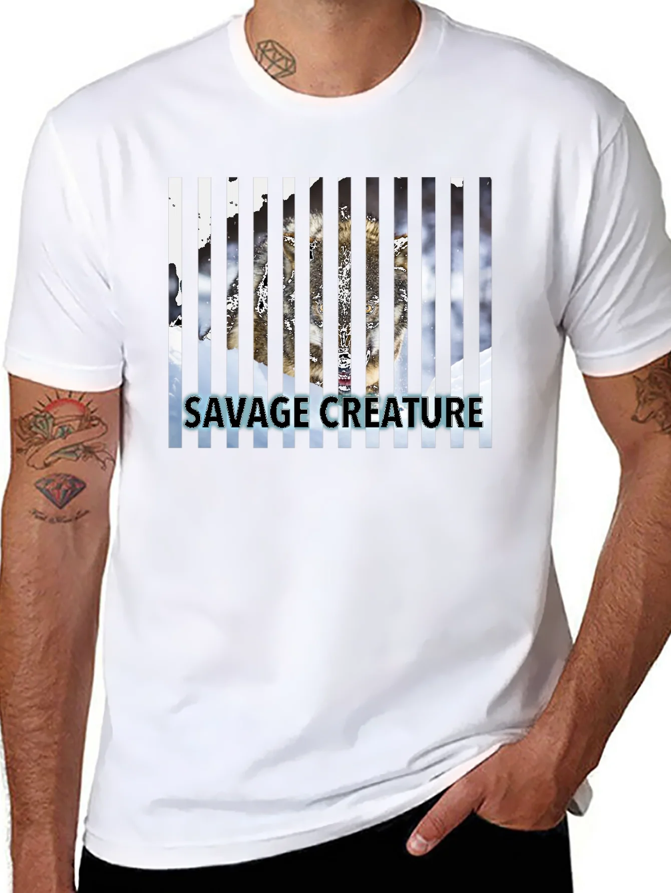 Savage Creature Graphic Tee - Black