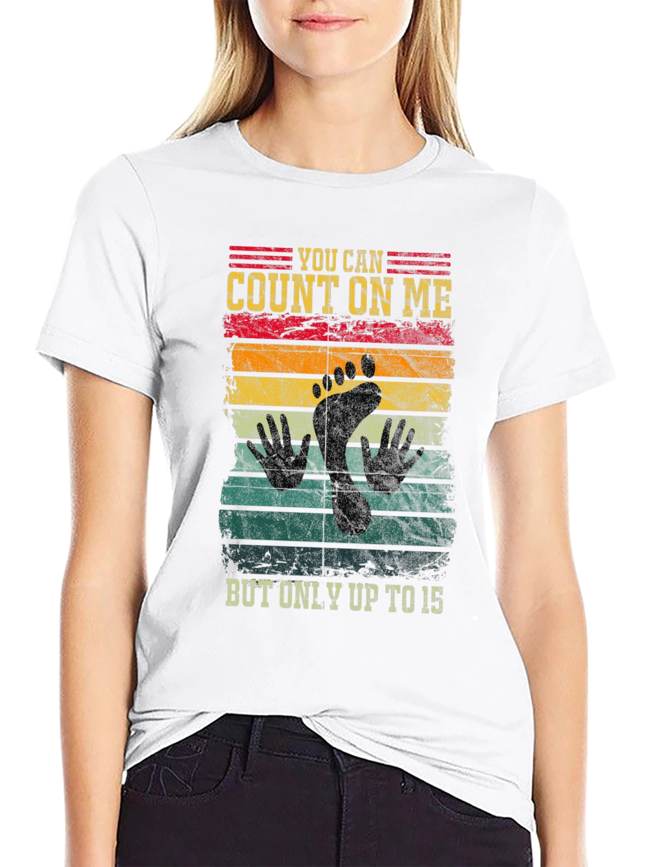Count On Me Footprint Graphic T-Shirt