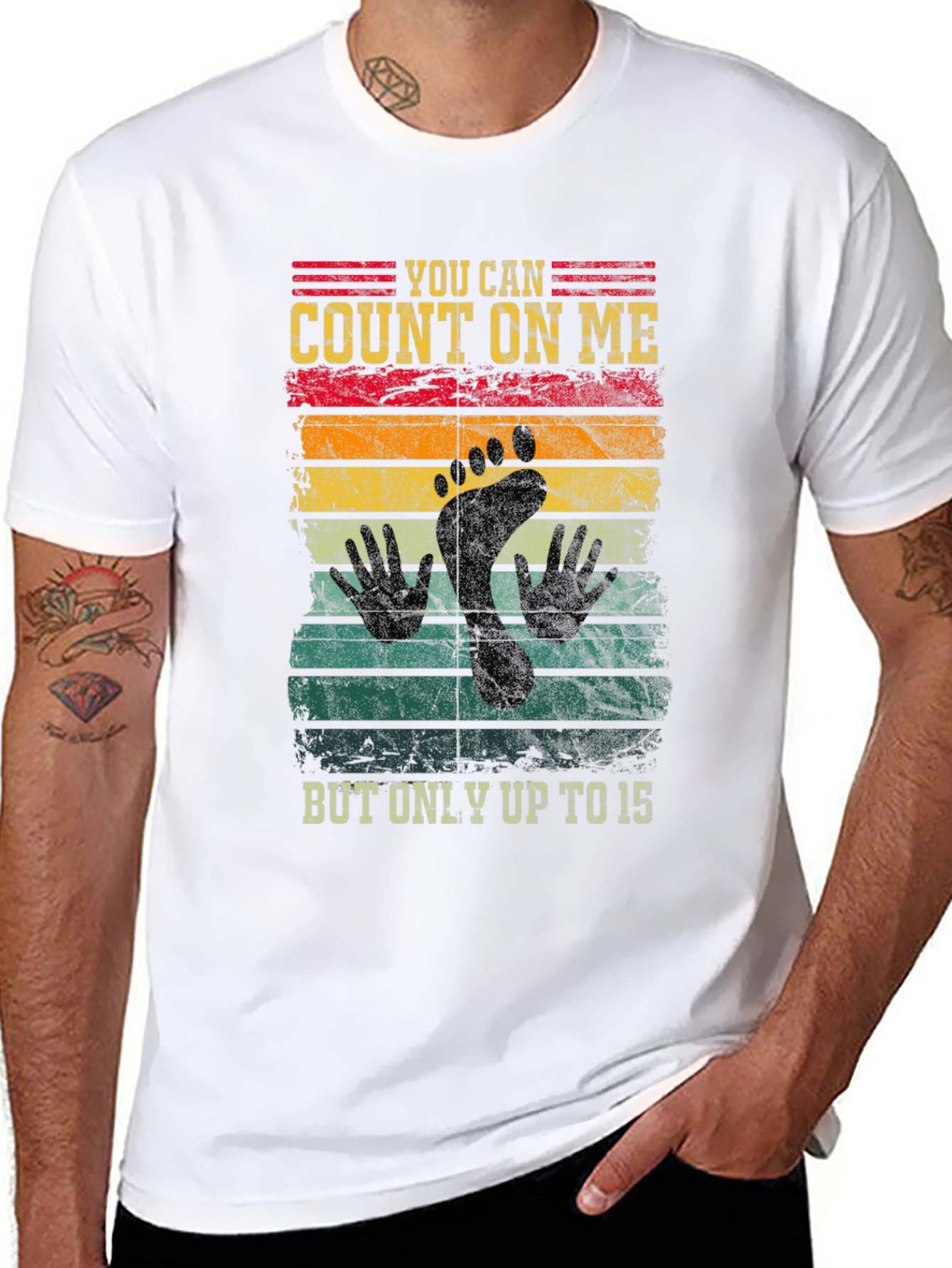 Count On Me Footprint Graphic T-Shirt
