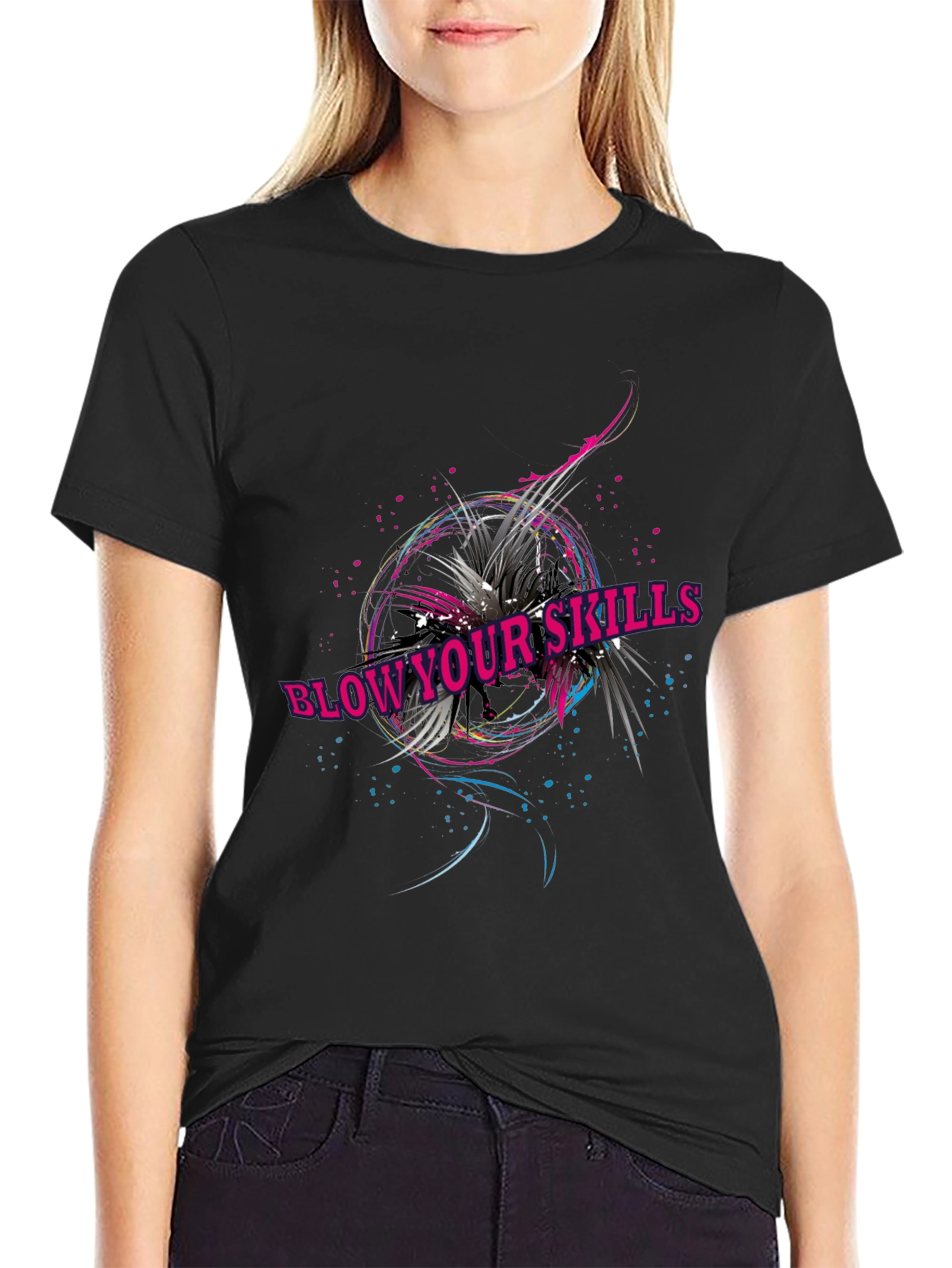 Blow Your Skills T-Shirt - Abstract Graphic Print