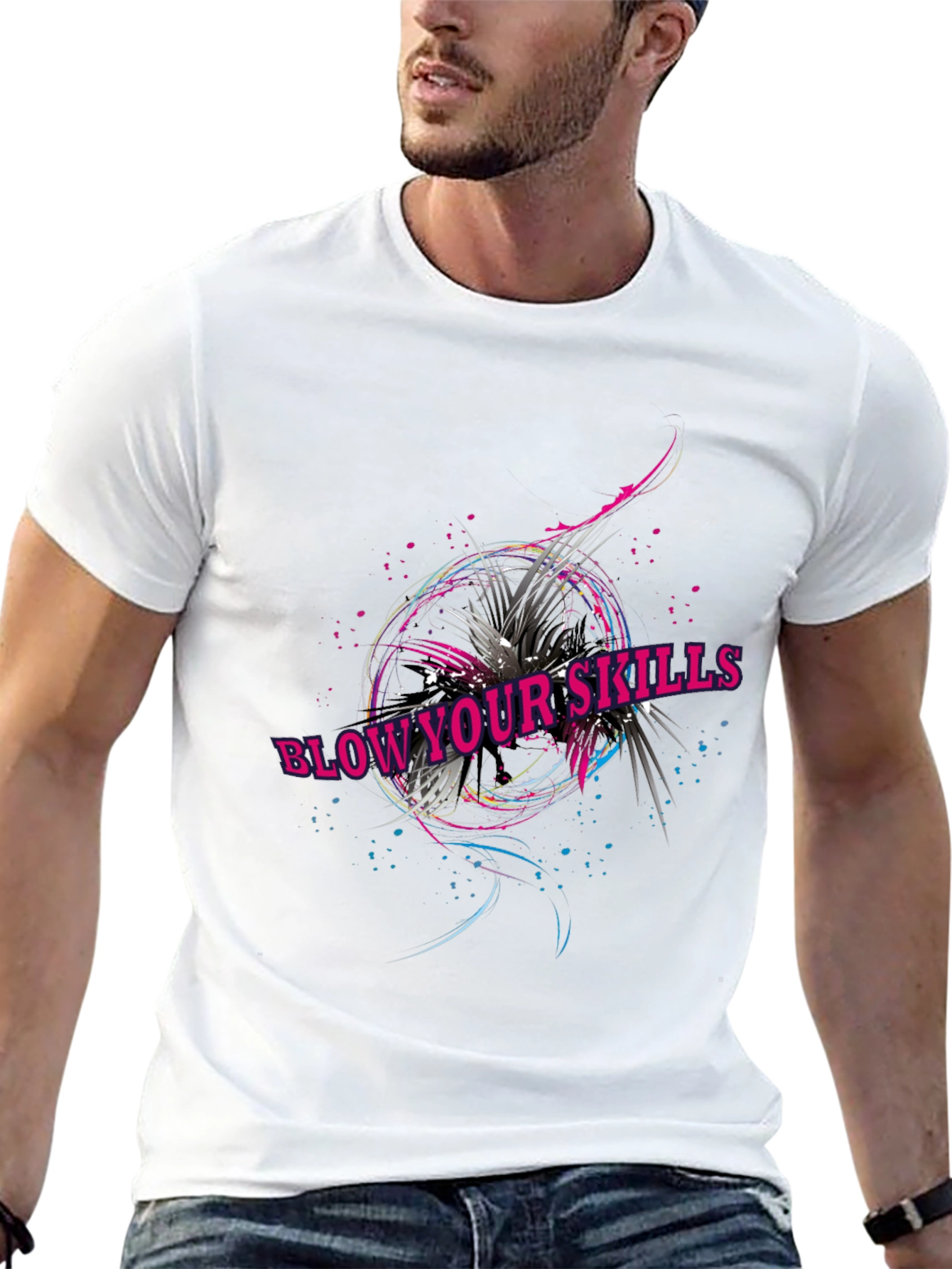 Blow Your Skills T-Shirt - Abstract Graphic Print