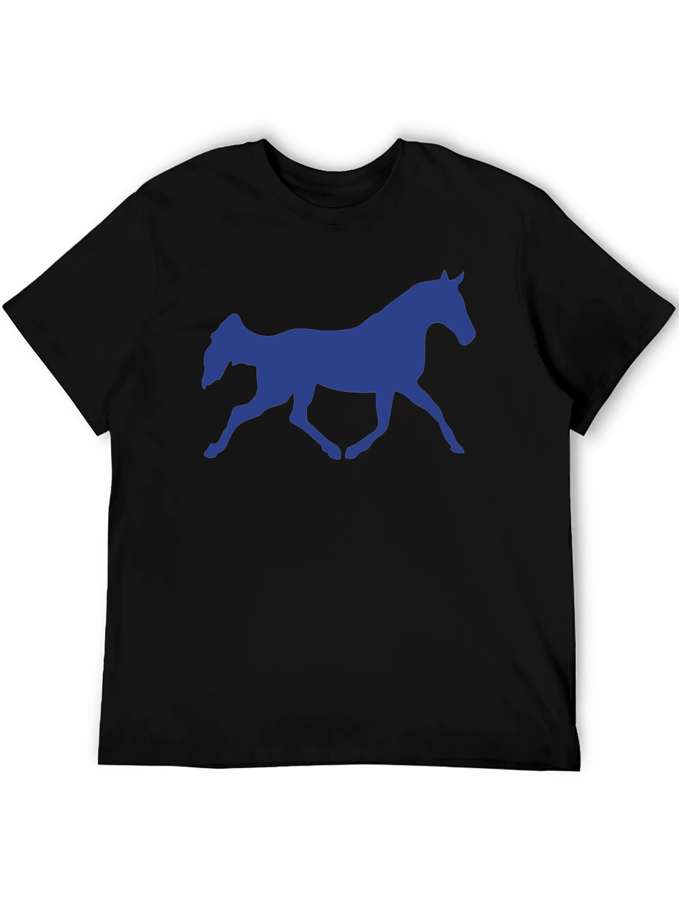 Horse Silhouette Graphic Tee - Black