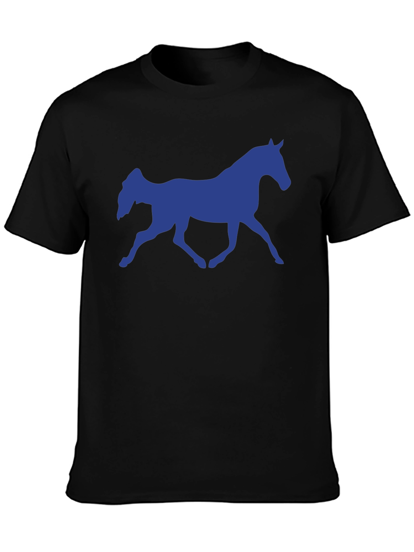 Horse Silhouette Graphic Tee - Black