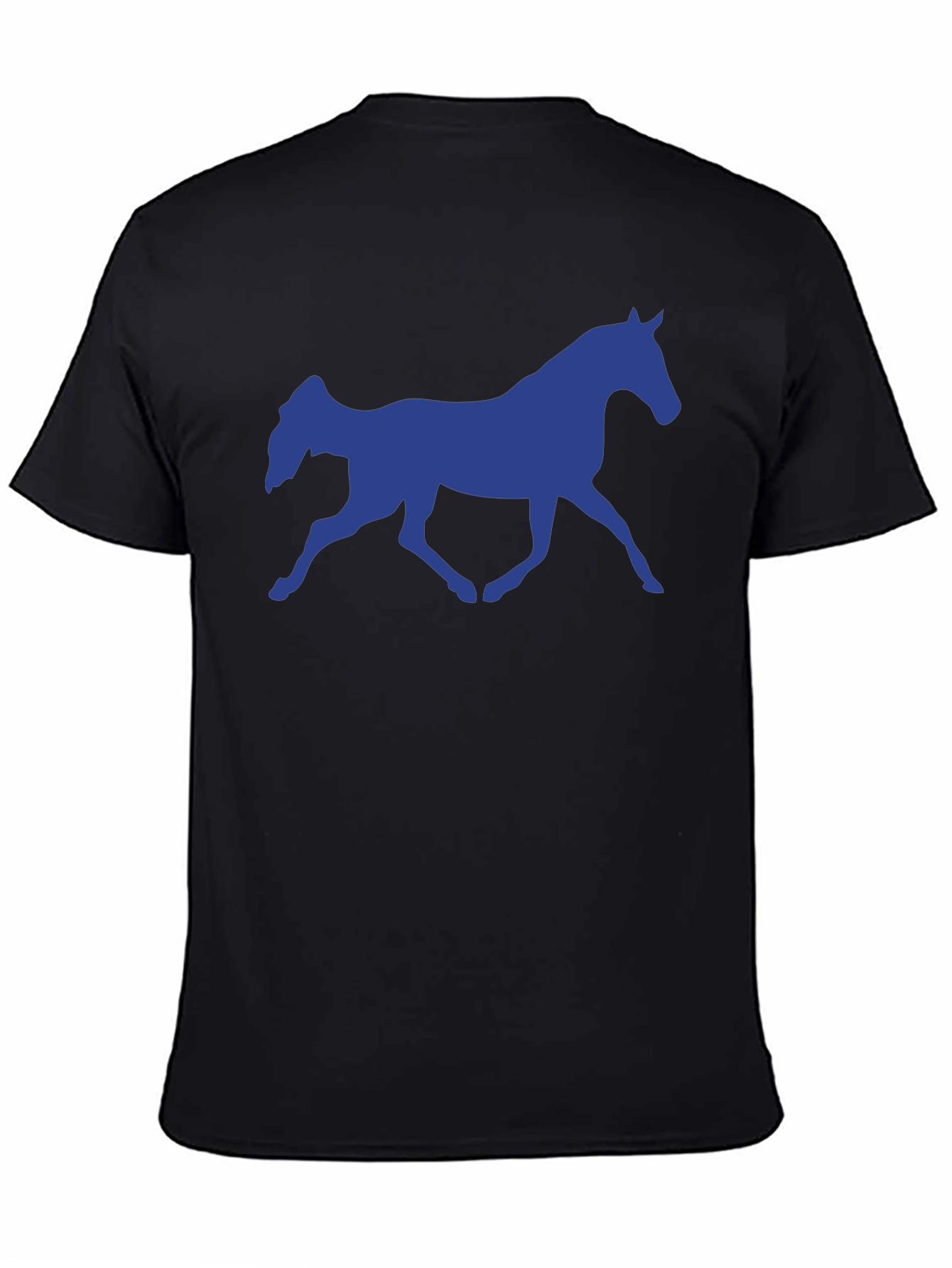 Horse Silhouette Graphic Tee - Black