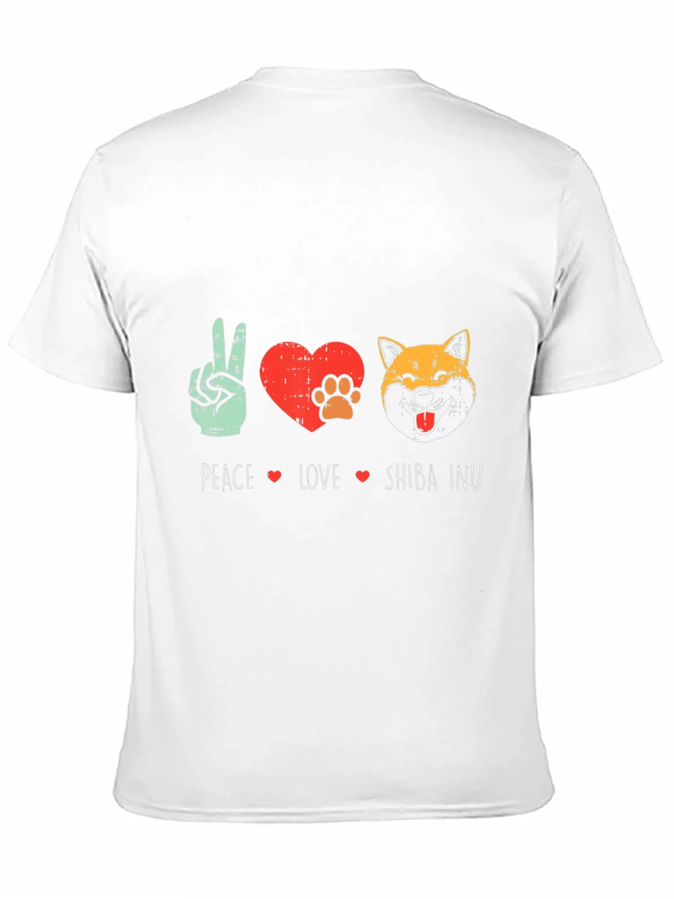 Peace Love Shiba Inu T-Shirt - Black