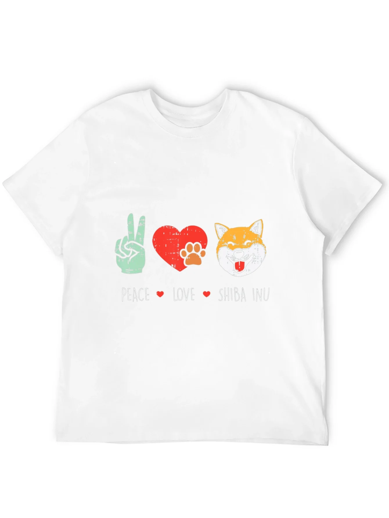 Peace Love Shiba Inu T-Shirt - Black