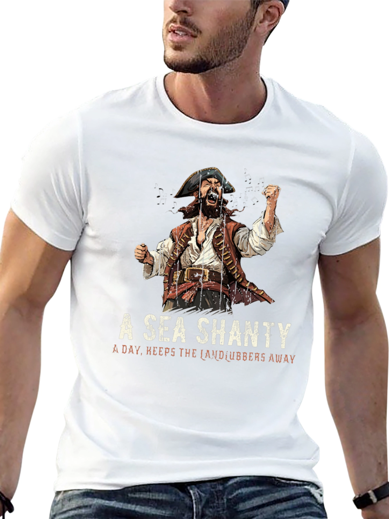 Sea Shanty Graphic T-Shirt - Pirate Design