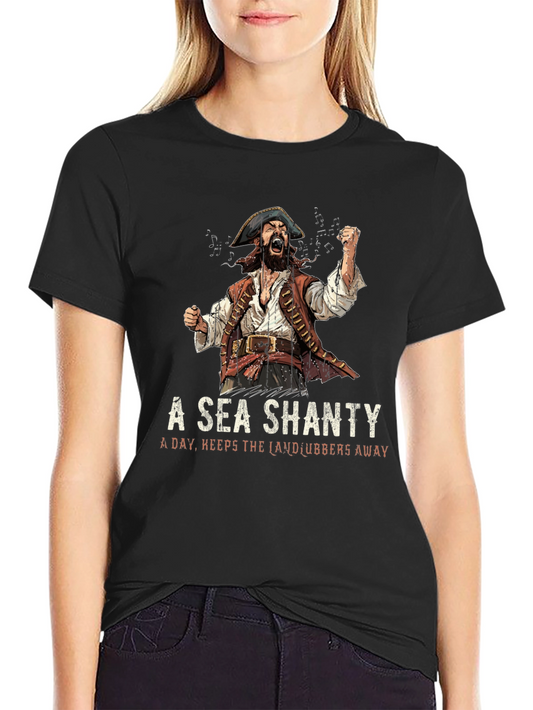 Sea Shanty Graphic T-Shirt - Pirate Design