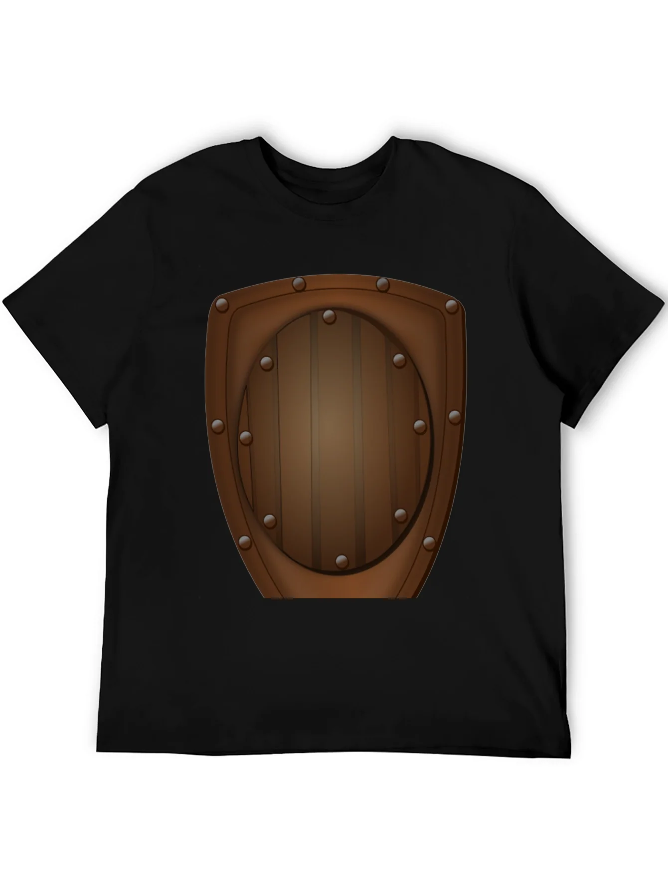 Novelty Wooden Shield Graphic Tee - Black