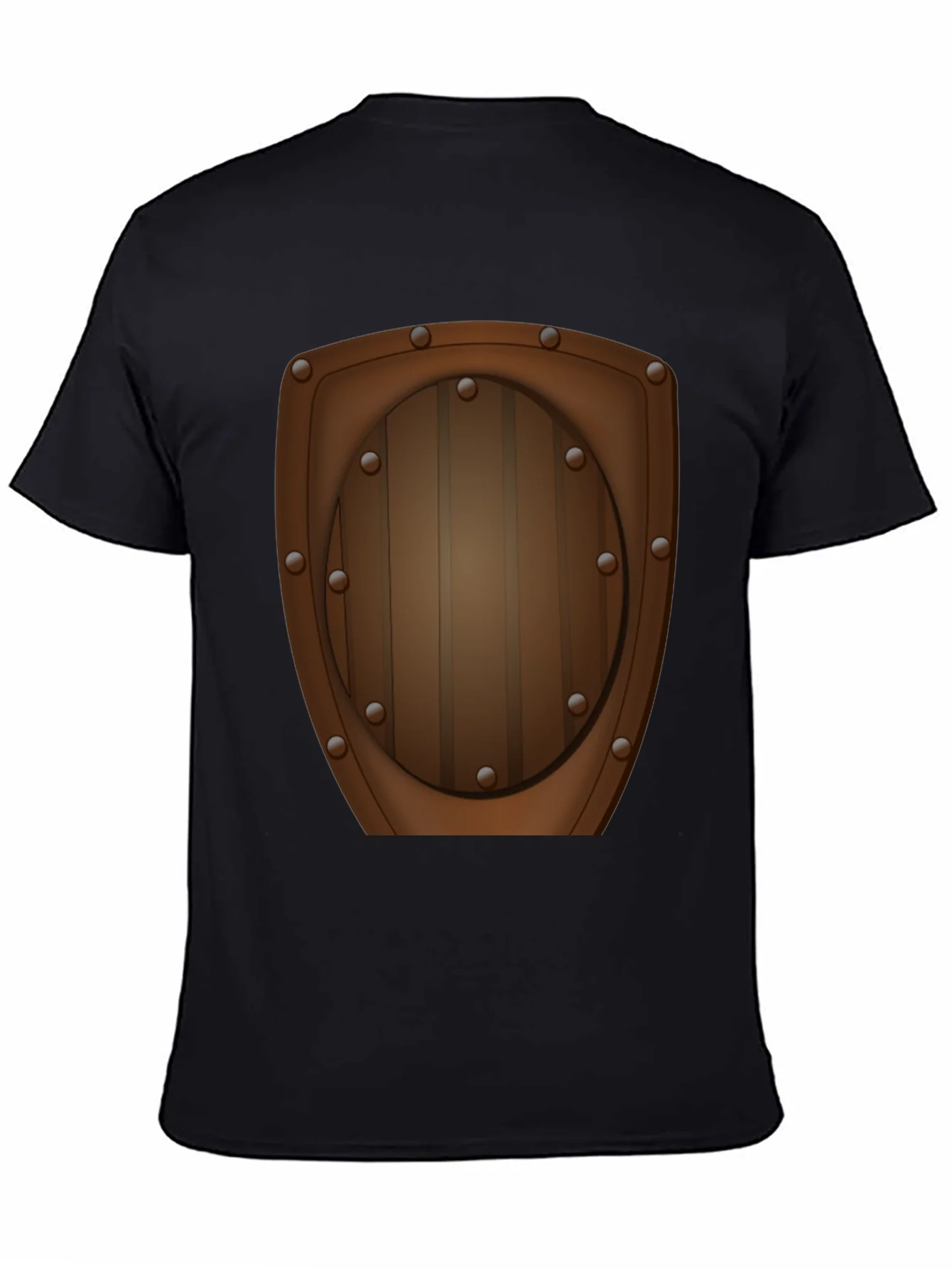 Novelty Wooden Shield Graphic Tee - Black