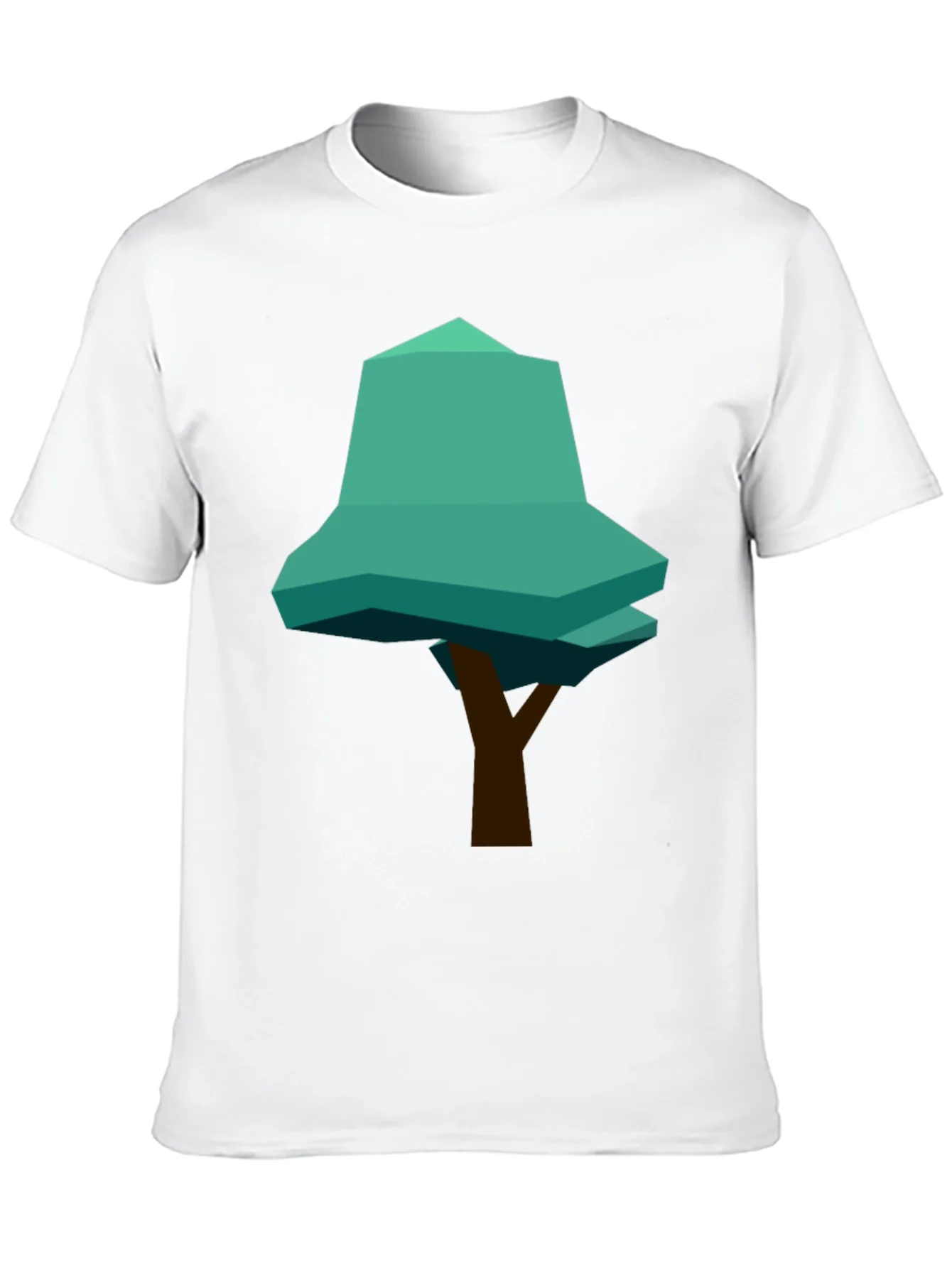 Geometric Tree Graphic Tee - Modern Casual Style