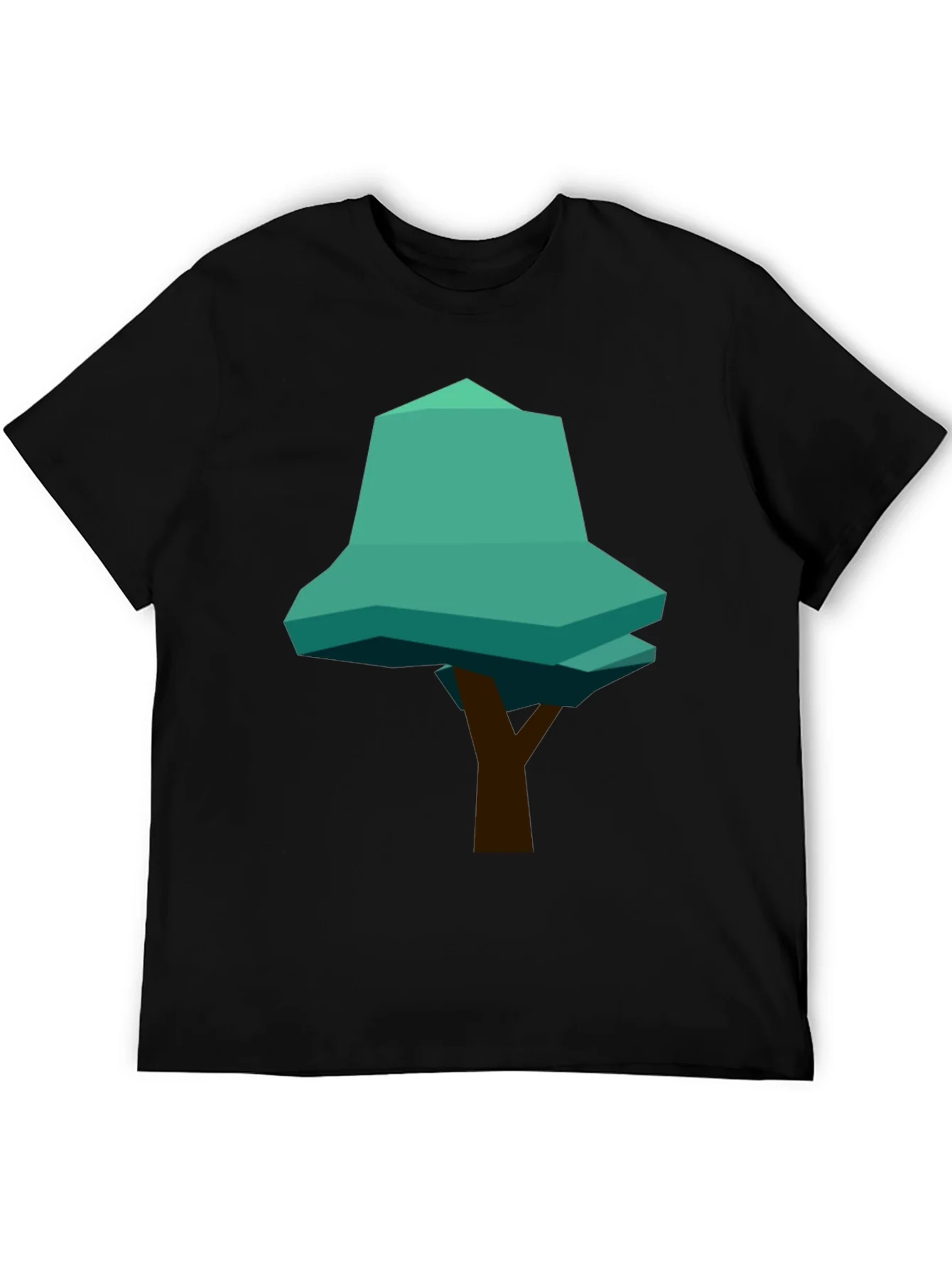 Geometric Tree Graphic Tee - Modern Casual Style