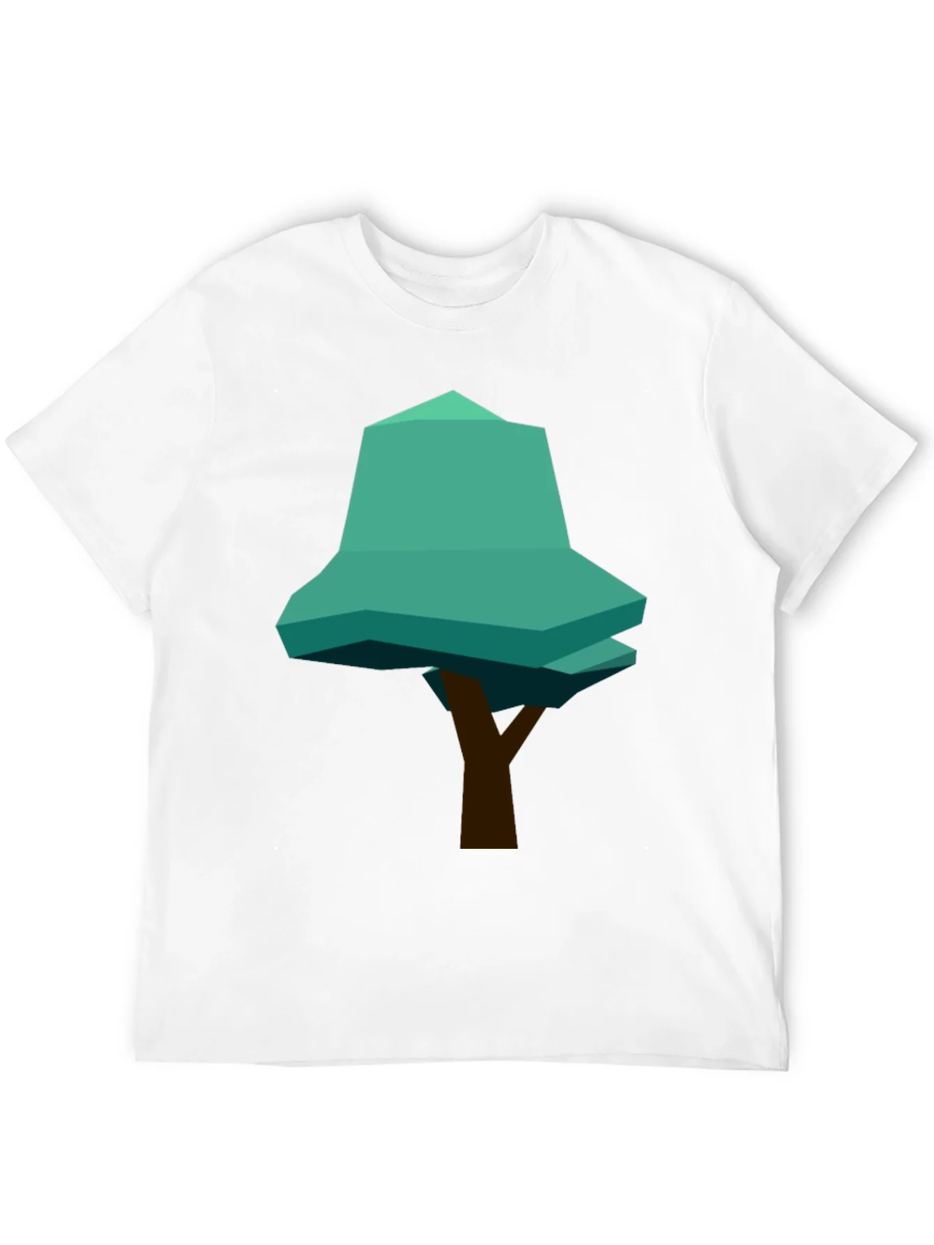 Geometric Tree Graphic Tee - Modern Casual Style