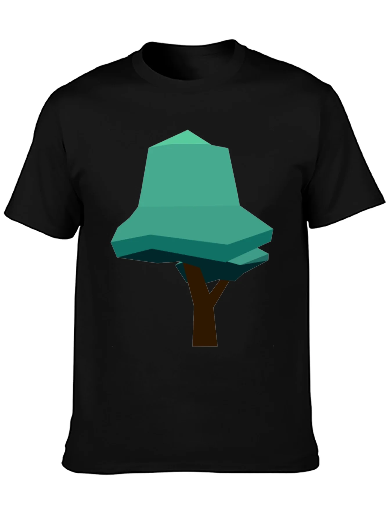 Geometric Tree Graphic Tee - Modern Casual Style