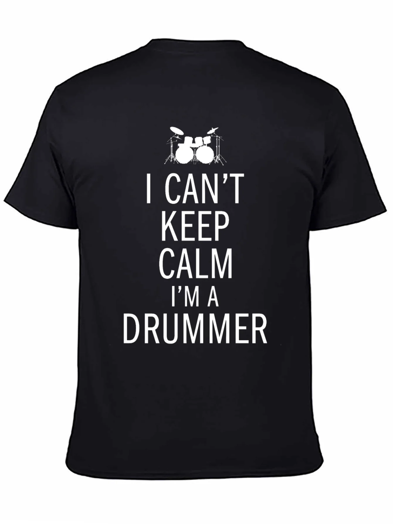 I Cant Keep Calm Im a Drummer Black Tee