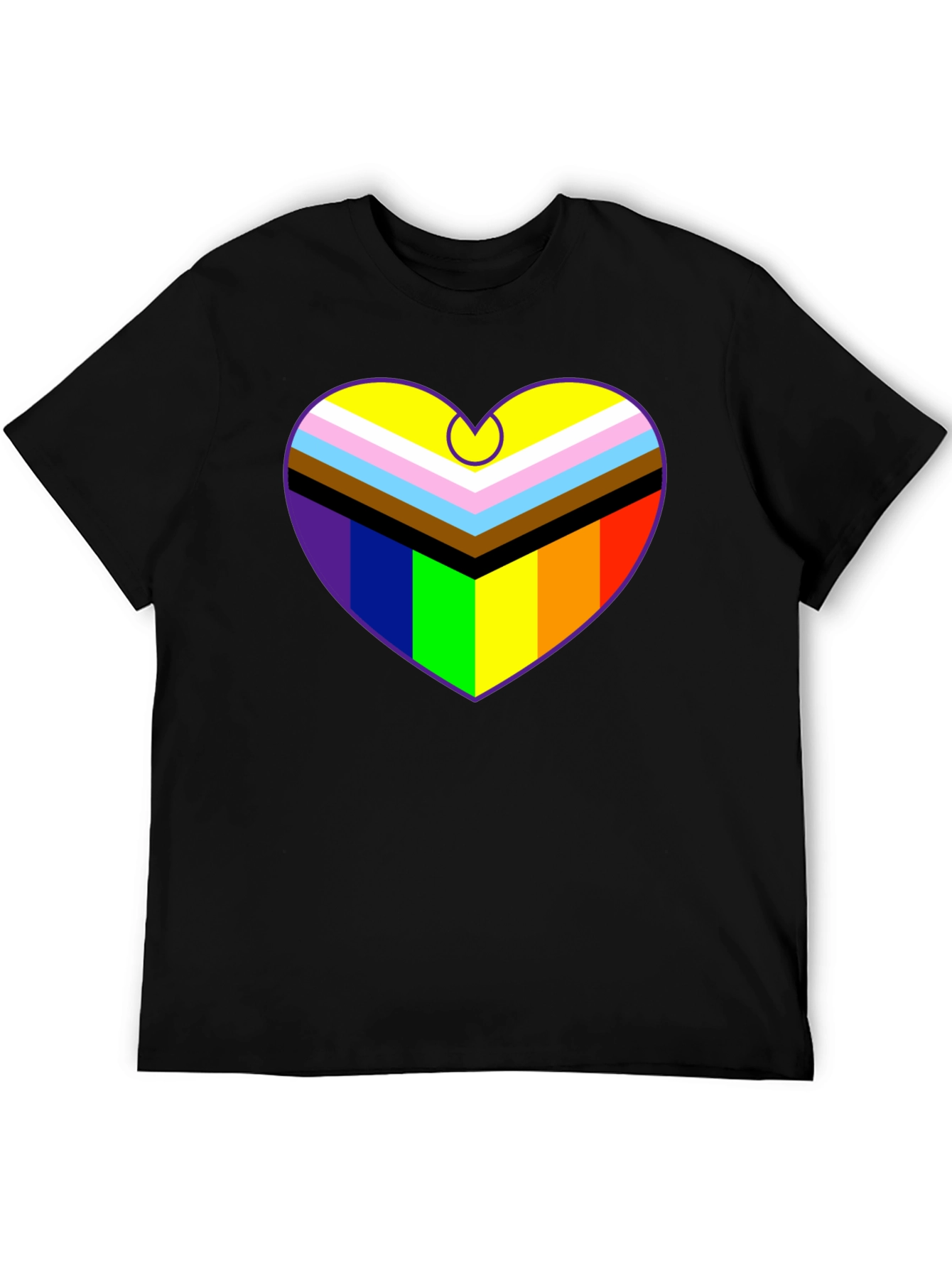Pride Heart Graphic T-Shirt - Black