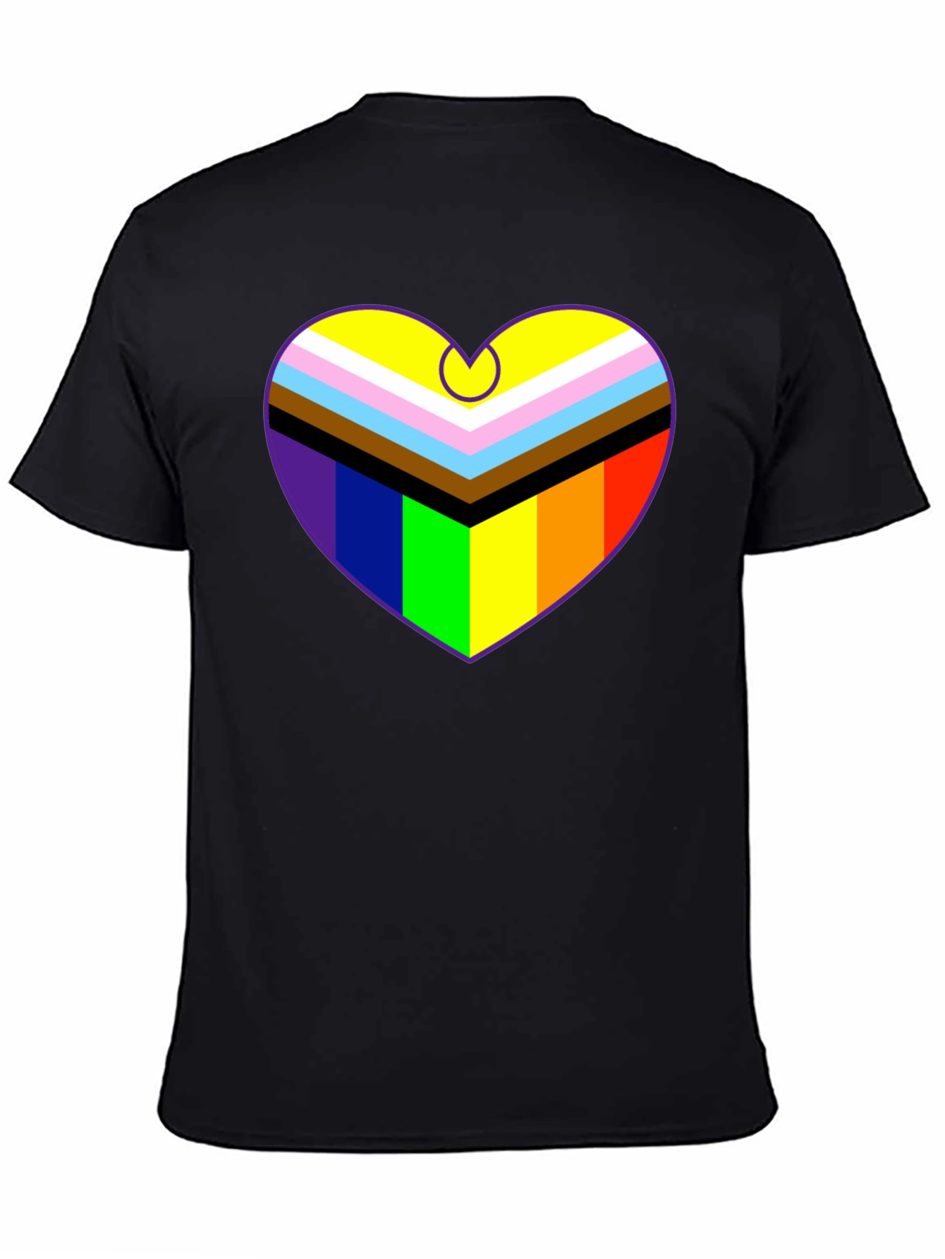 Pride Heart Graphic T-Shirt - Black