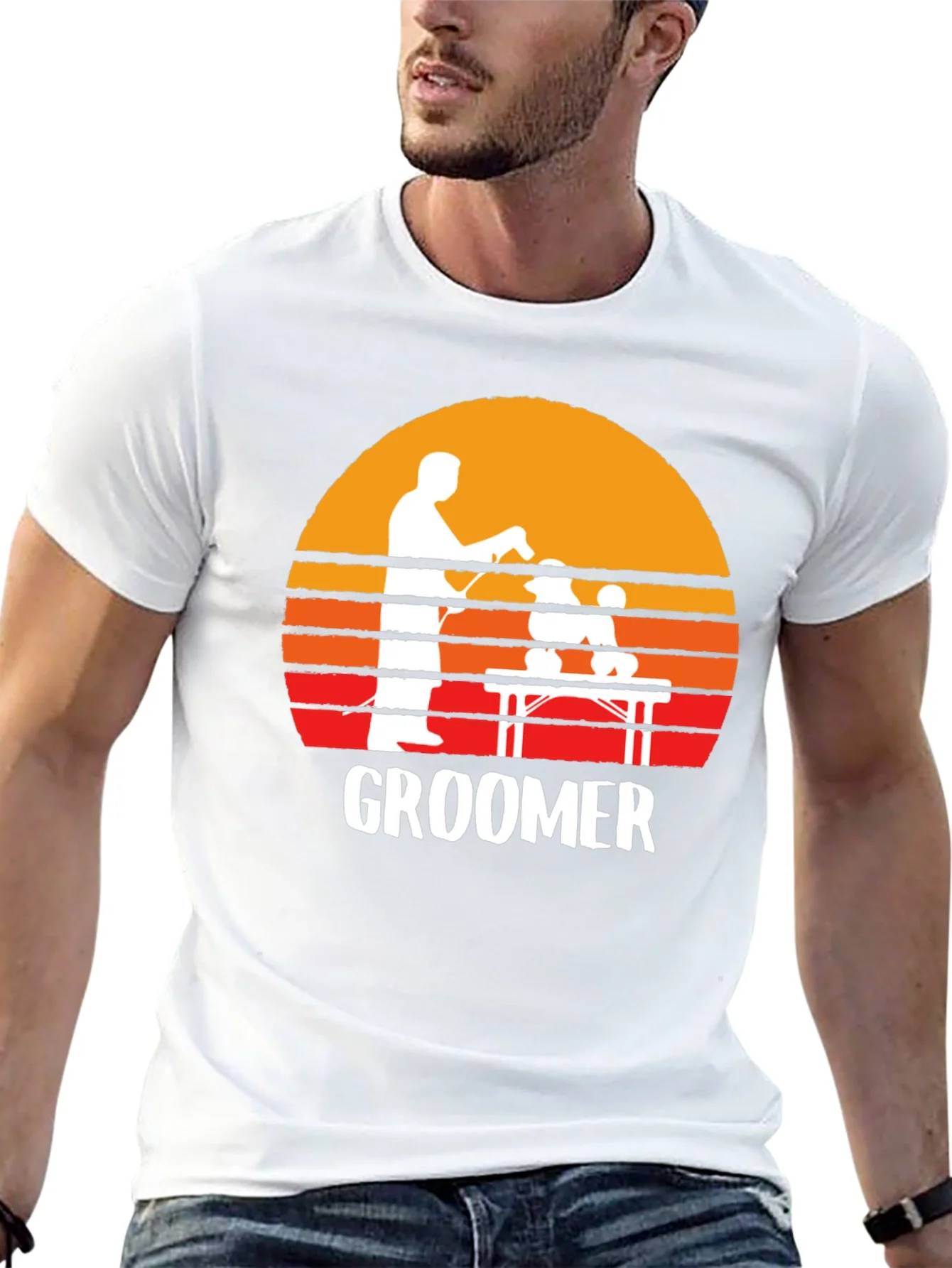 Retro Groomer T-Shirt: Pet Grooming Tee
