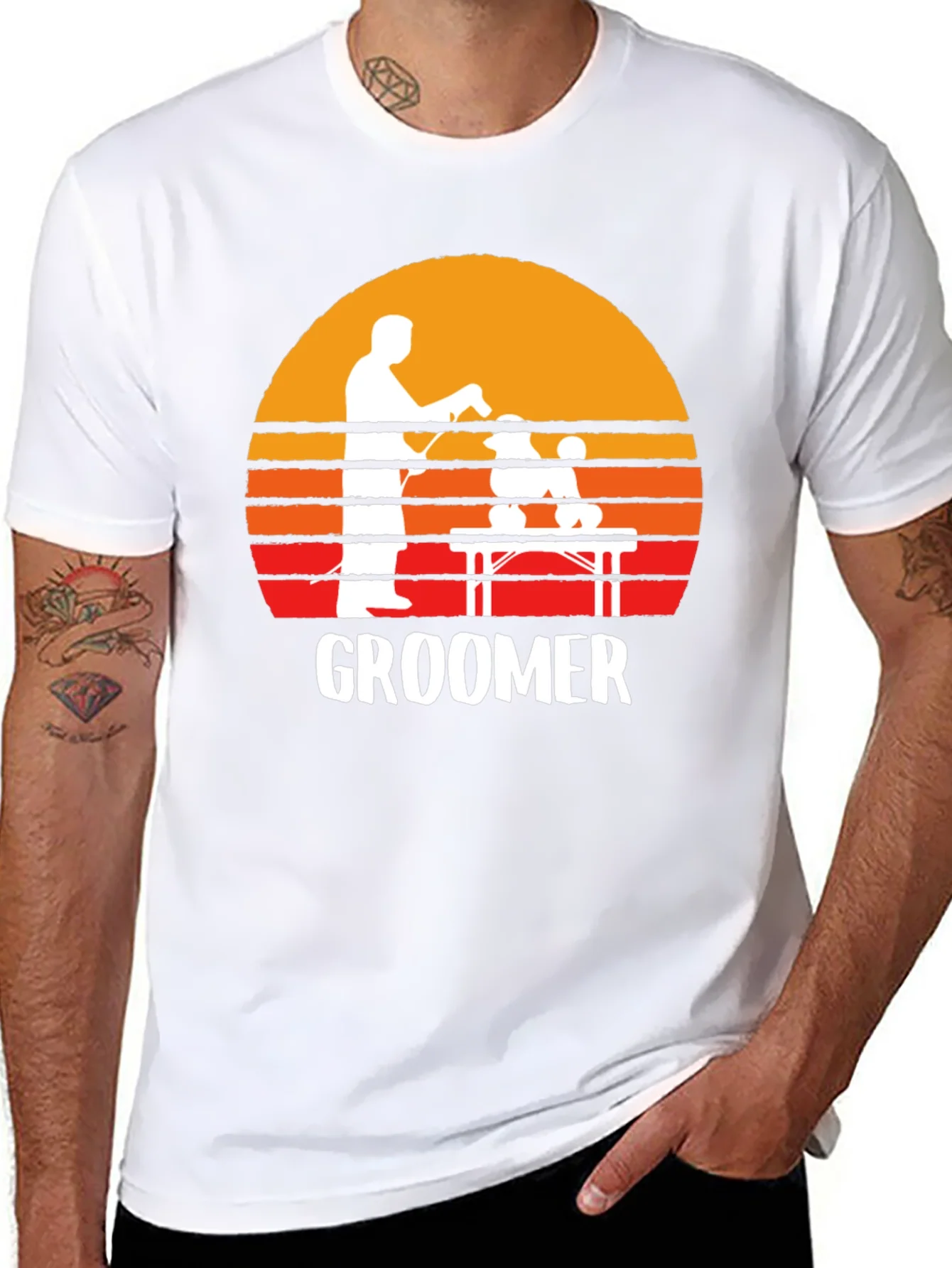 Retro Groomer T-Shirt: Pet Grooming Tee