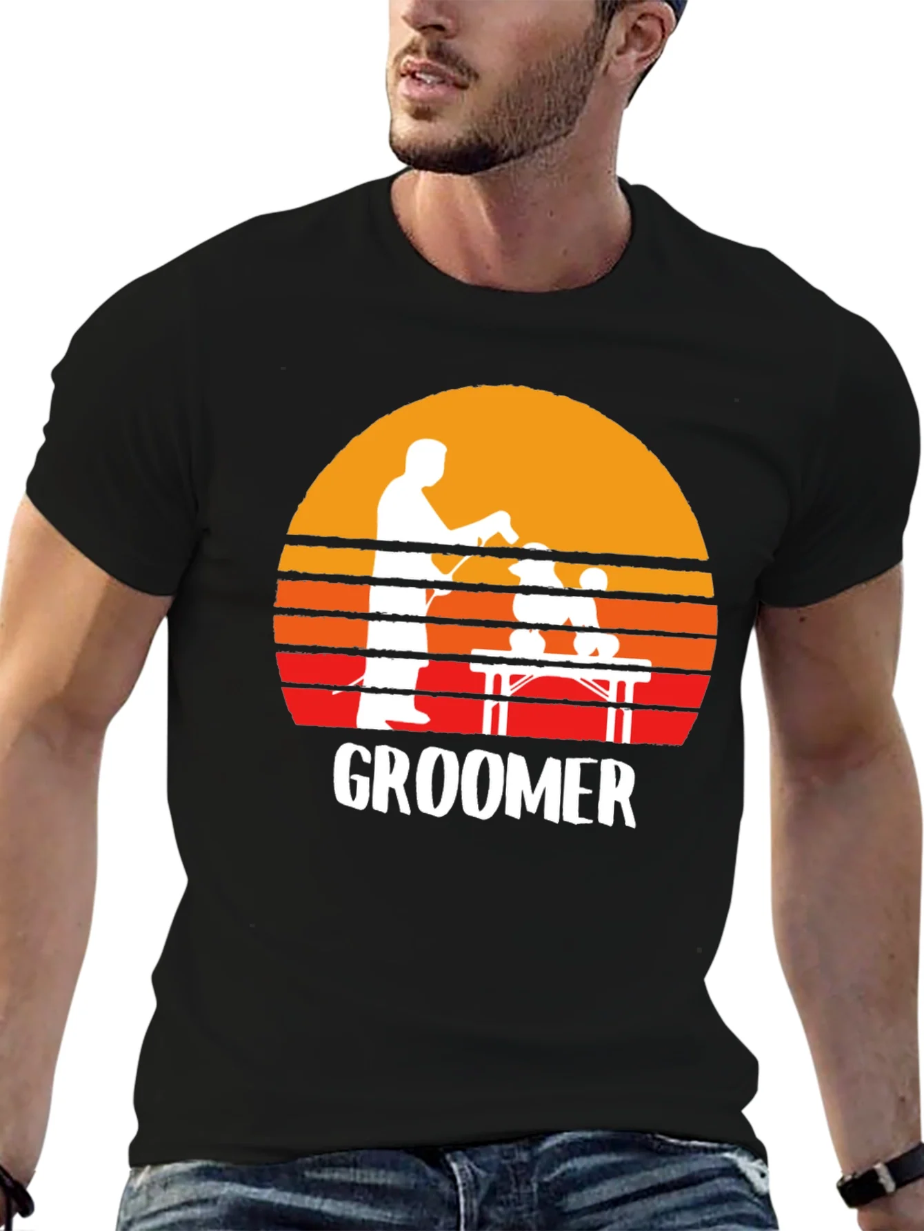 Retro Groomer T-Shirt: Pet Grooming Tee
