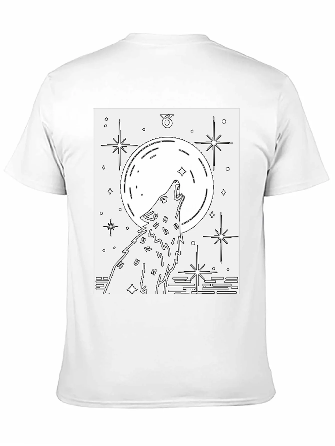 Wolf Moon Graphic Tee - Unisex Black Cotton T-Shirt