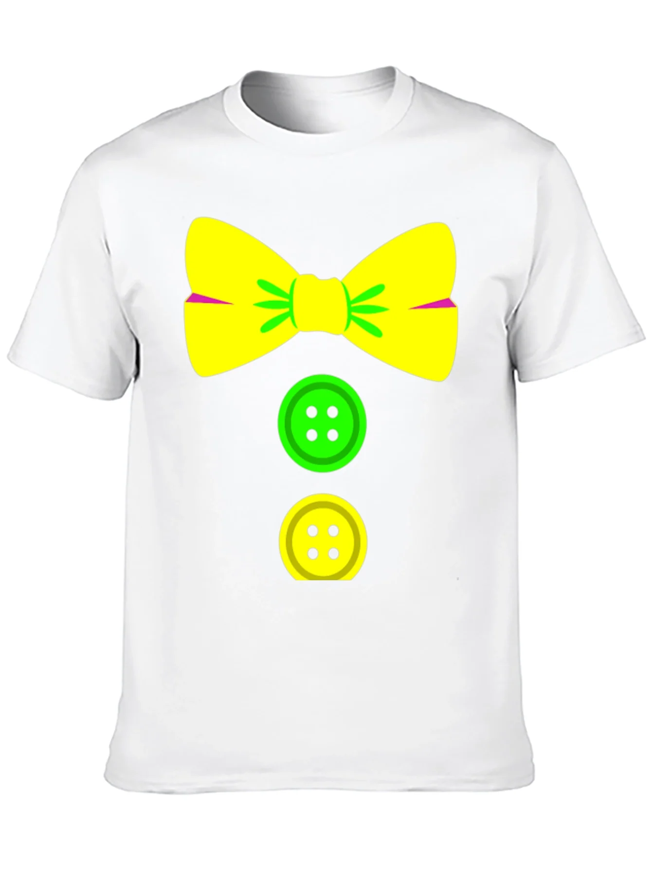 Clown Bow Tie & Buttons Graphic Tee - Black