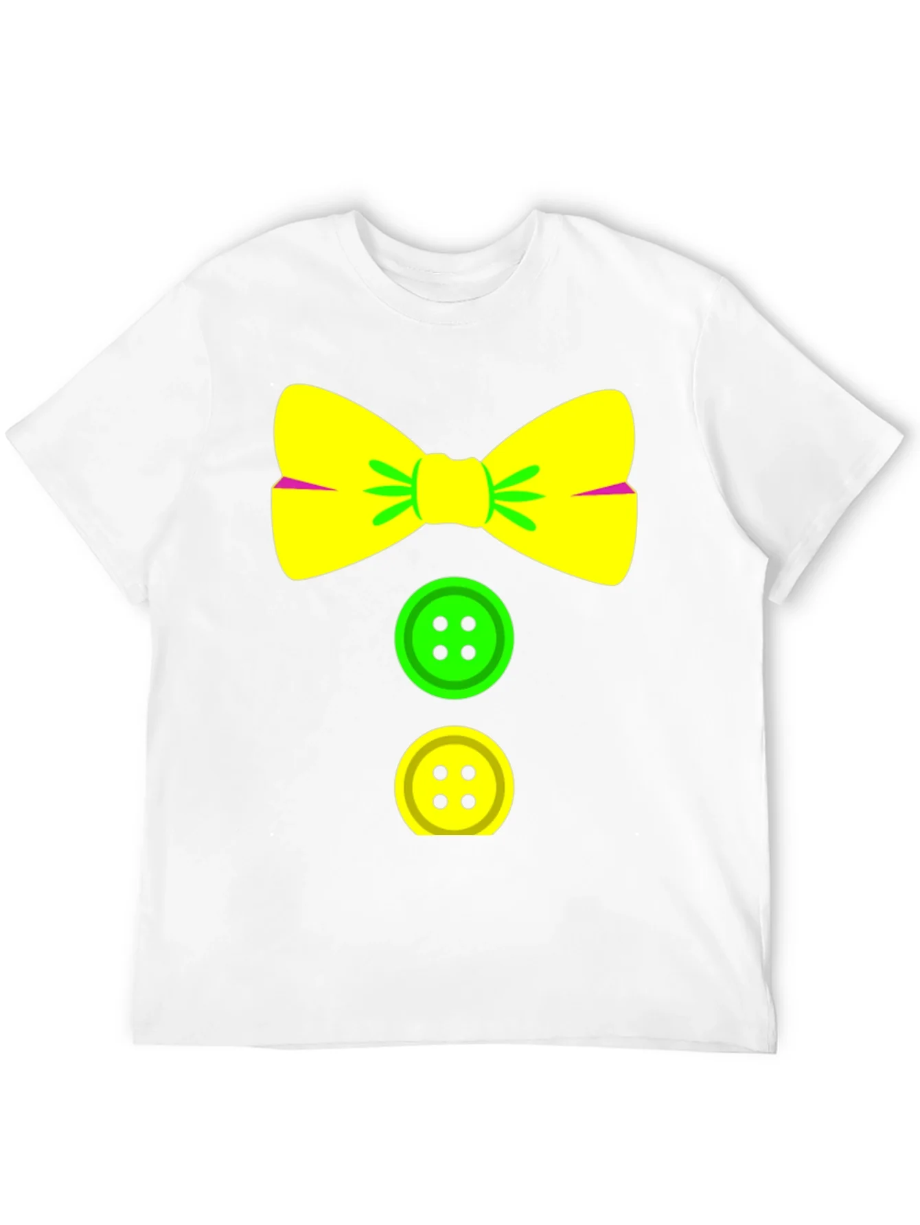 Clown Bow Tie & Buttons Graphic Tee - Black