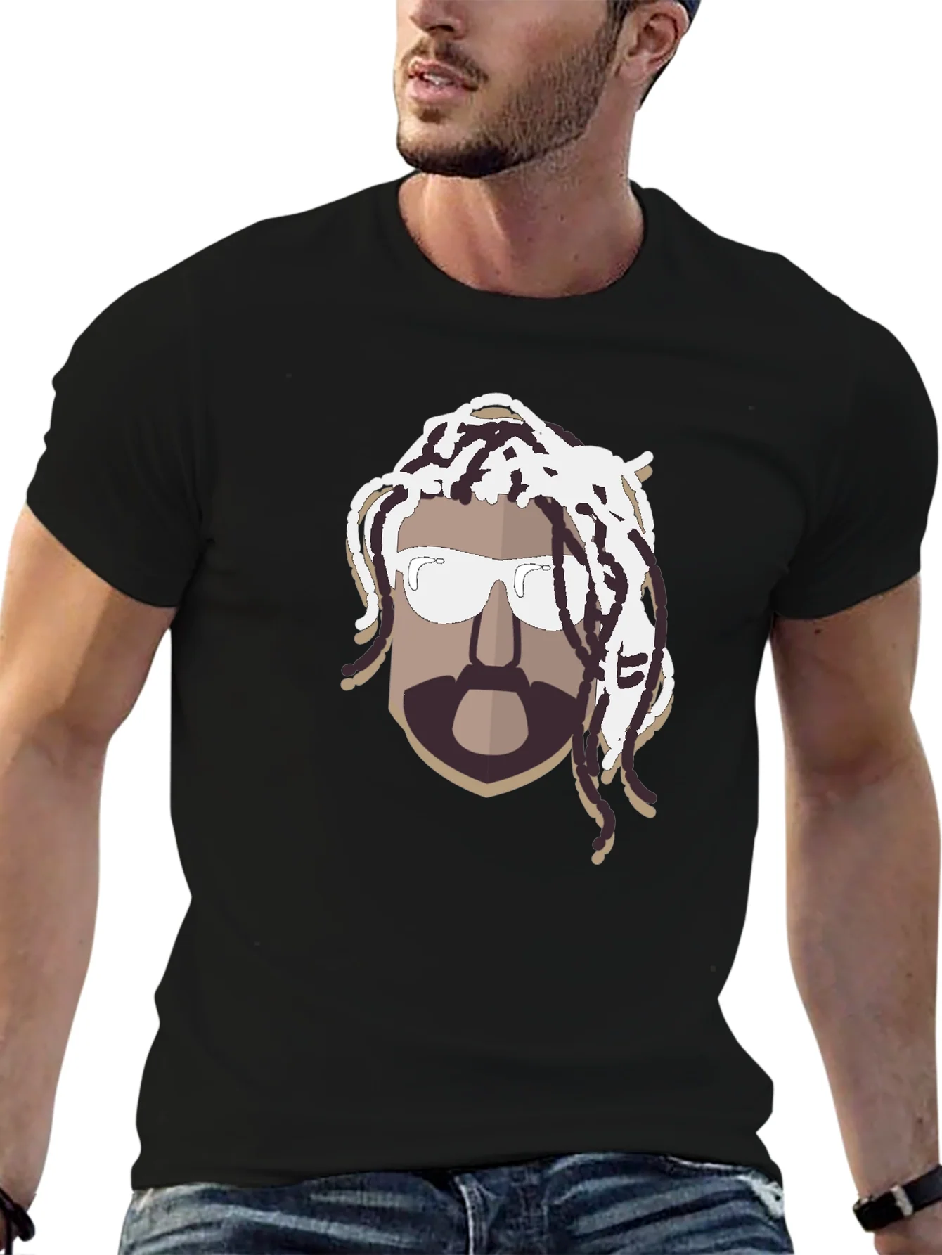 Cool Graphic T-Shirt with Rasta Man Design