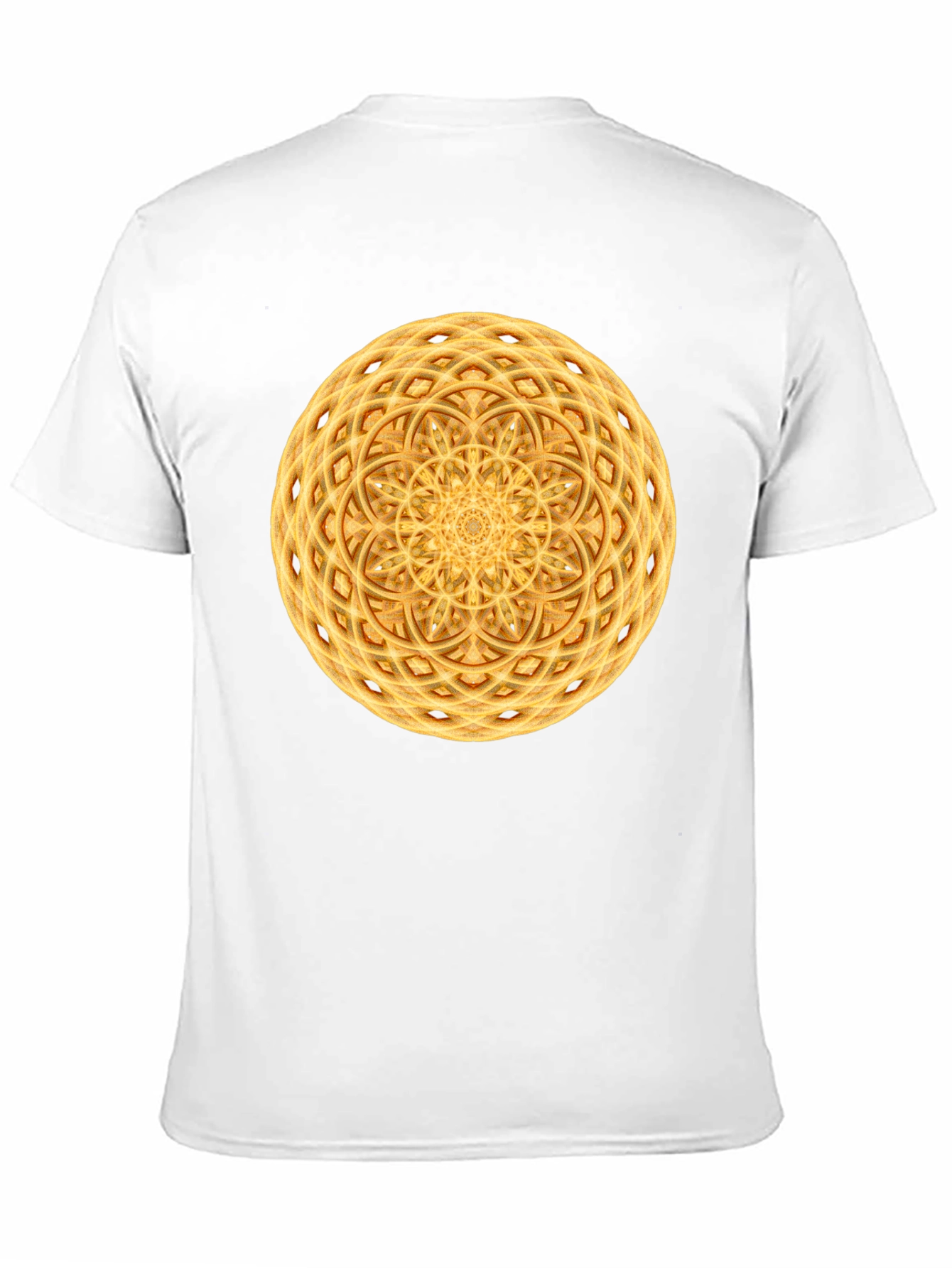 Geometric Mandala Graphic Print Black T-Shirt