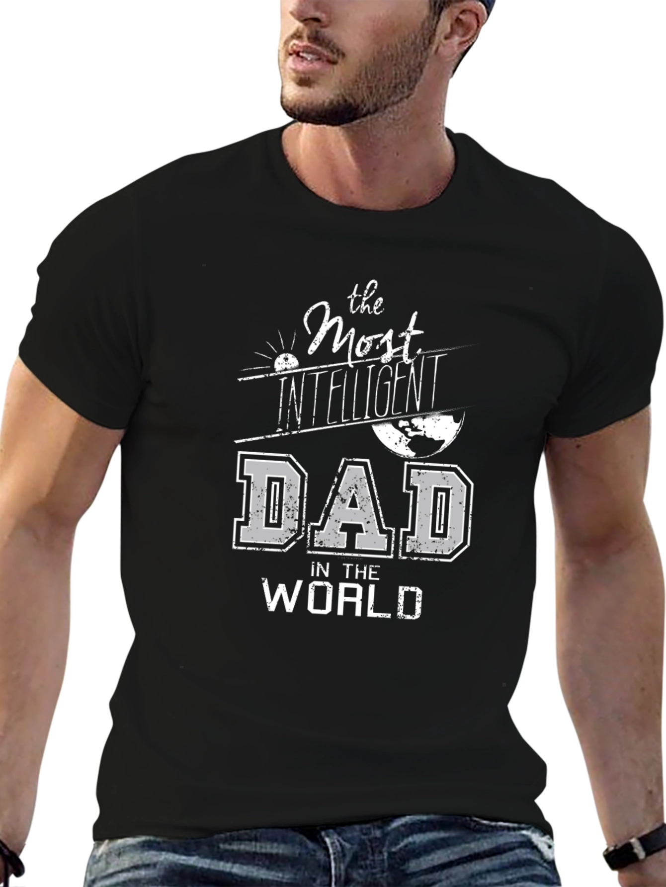 Most Intelligent Dad T-Shirt - Novelty Fathers Day Gift