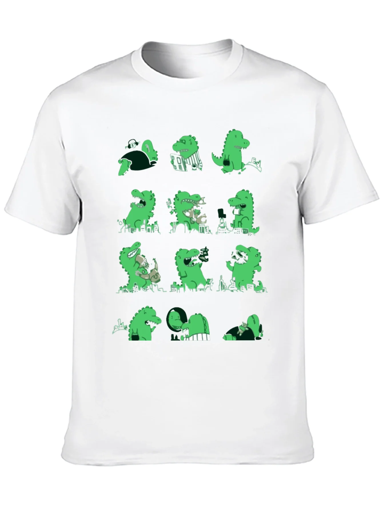Dinosaur Print Black T-Shirt