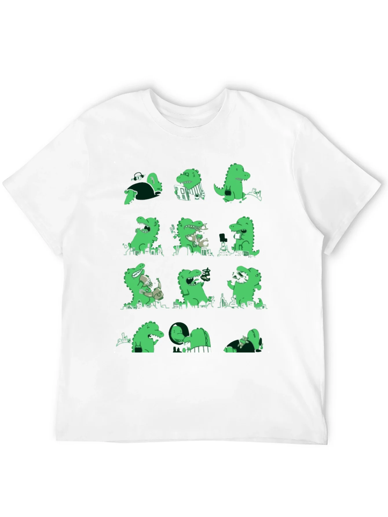 Dinosaur Print Black T-Shirt