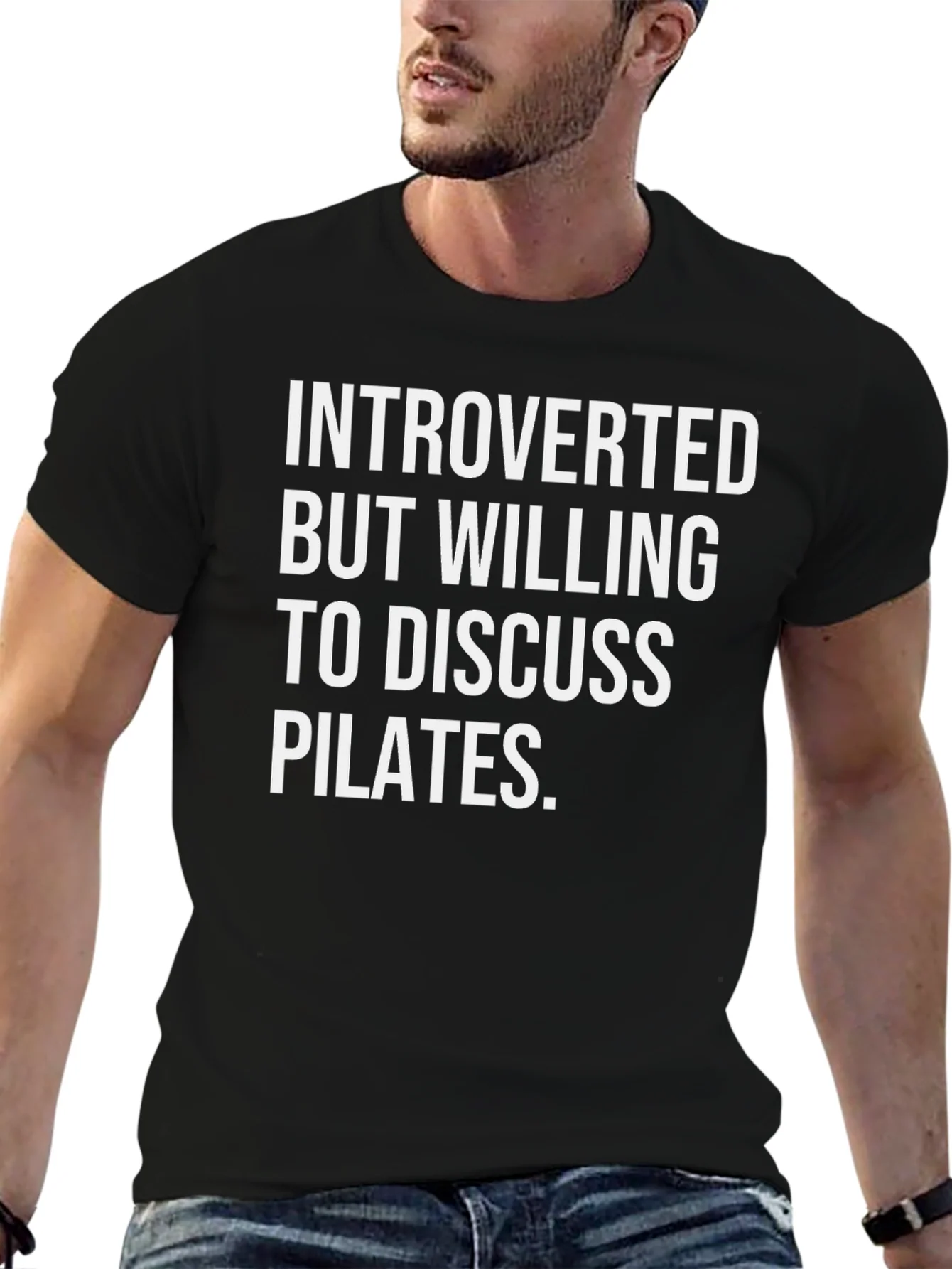 Introverted Pilates Black T-Shirt