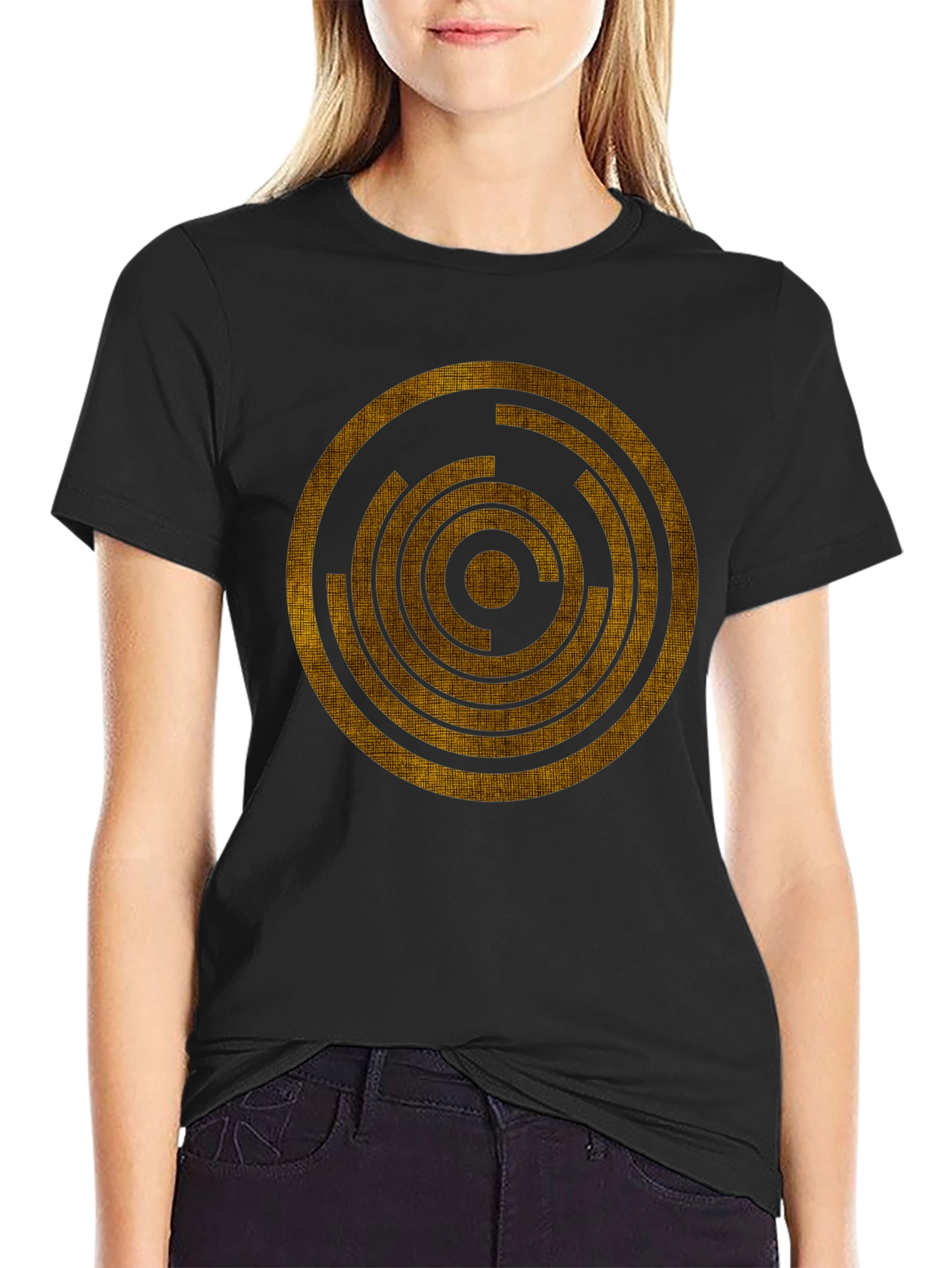 Geometric Circle Graphic Tee - Modern Design
