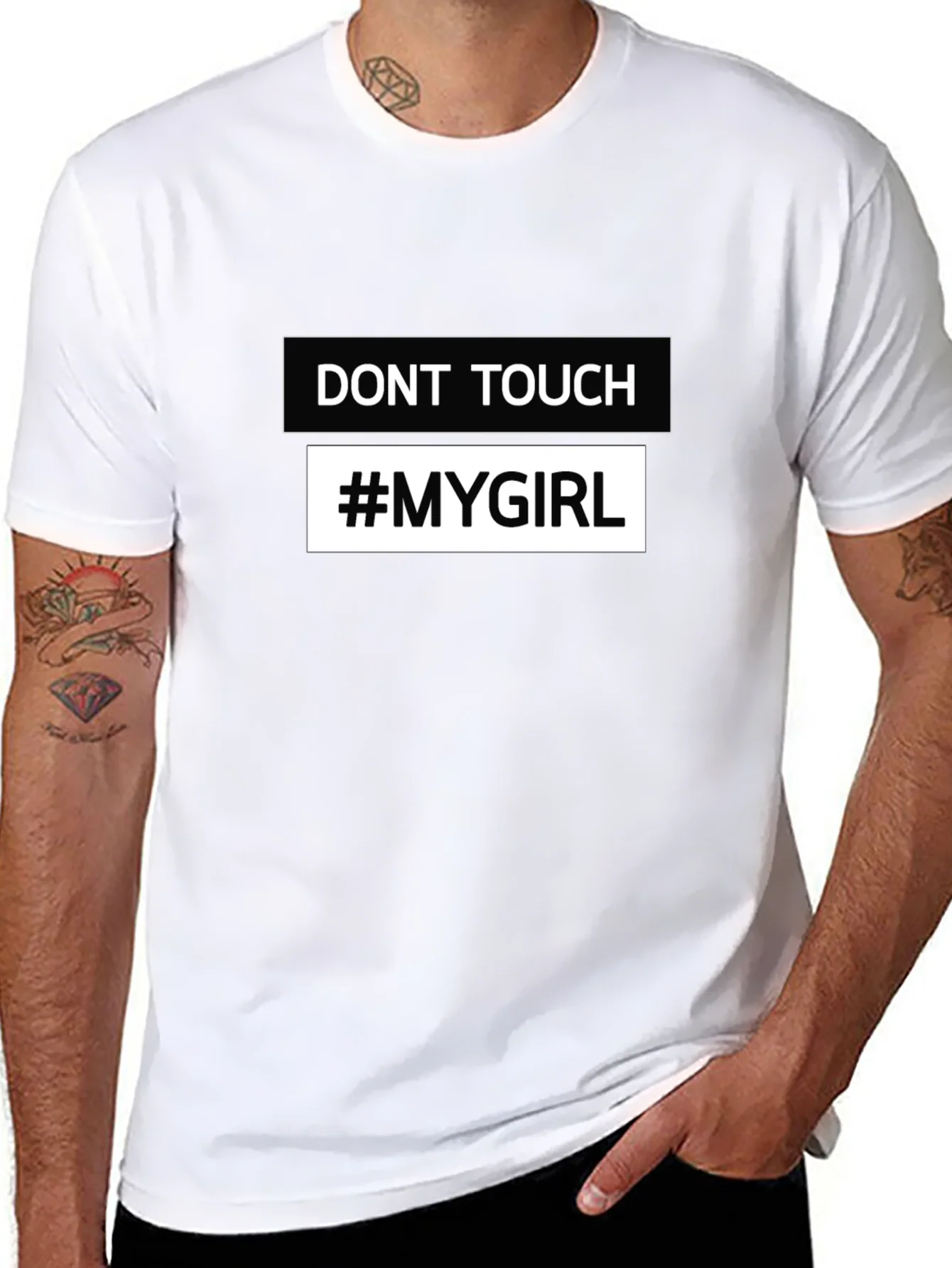 Dont Touch #MyGirl Novelty Black T-Shirt
