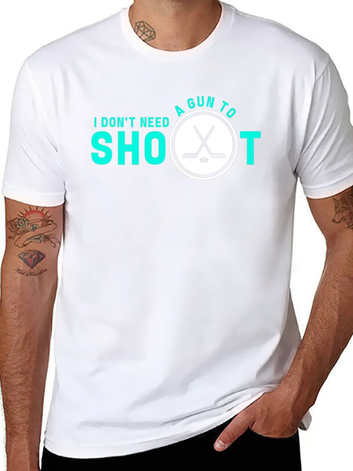 Hockey Shoot T-Shirt - I Dont Need A Gun!