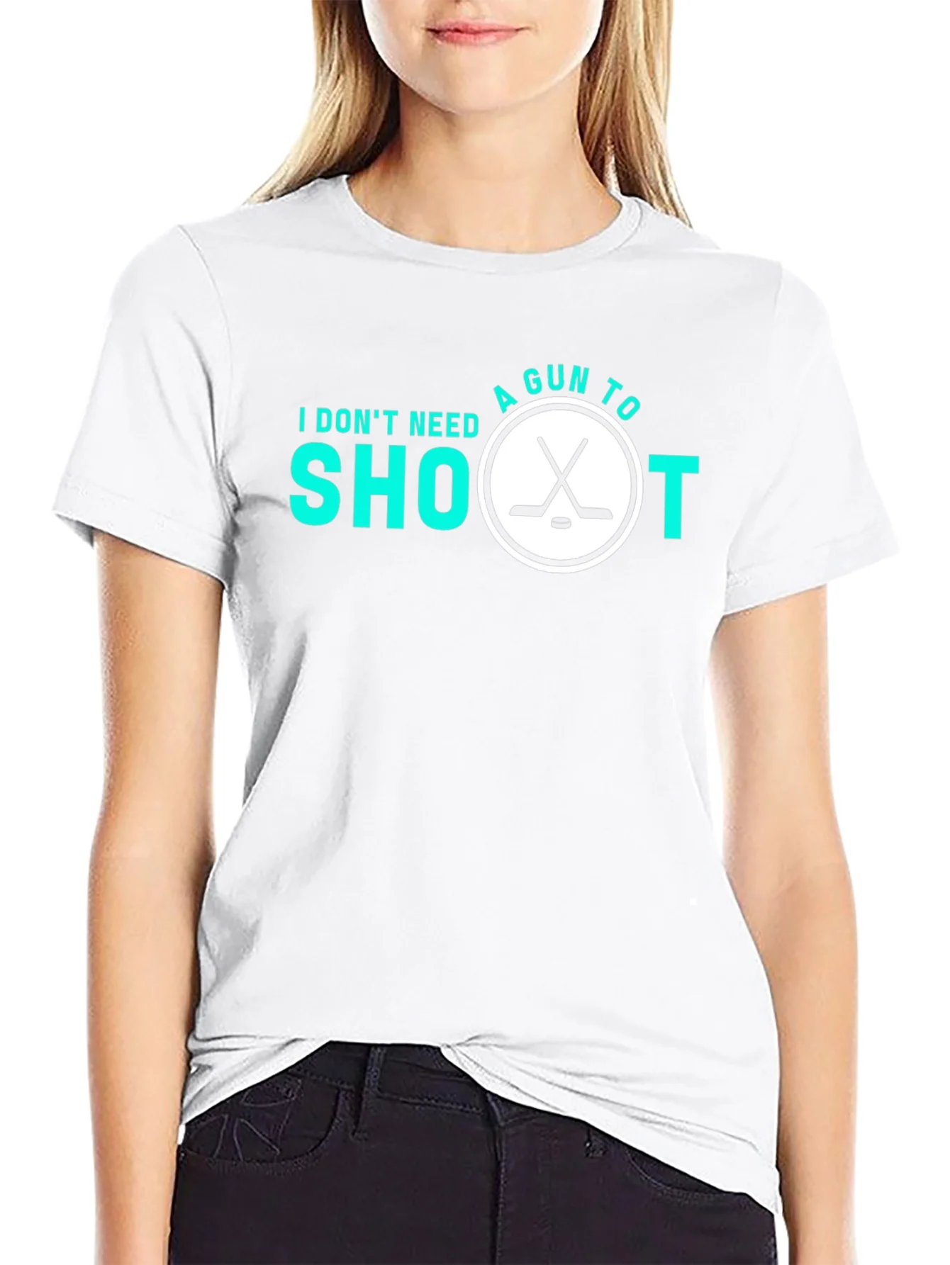 Hockey Shoot T-Shirt - I Dont Need A Gun!