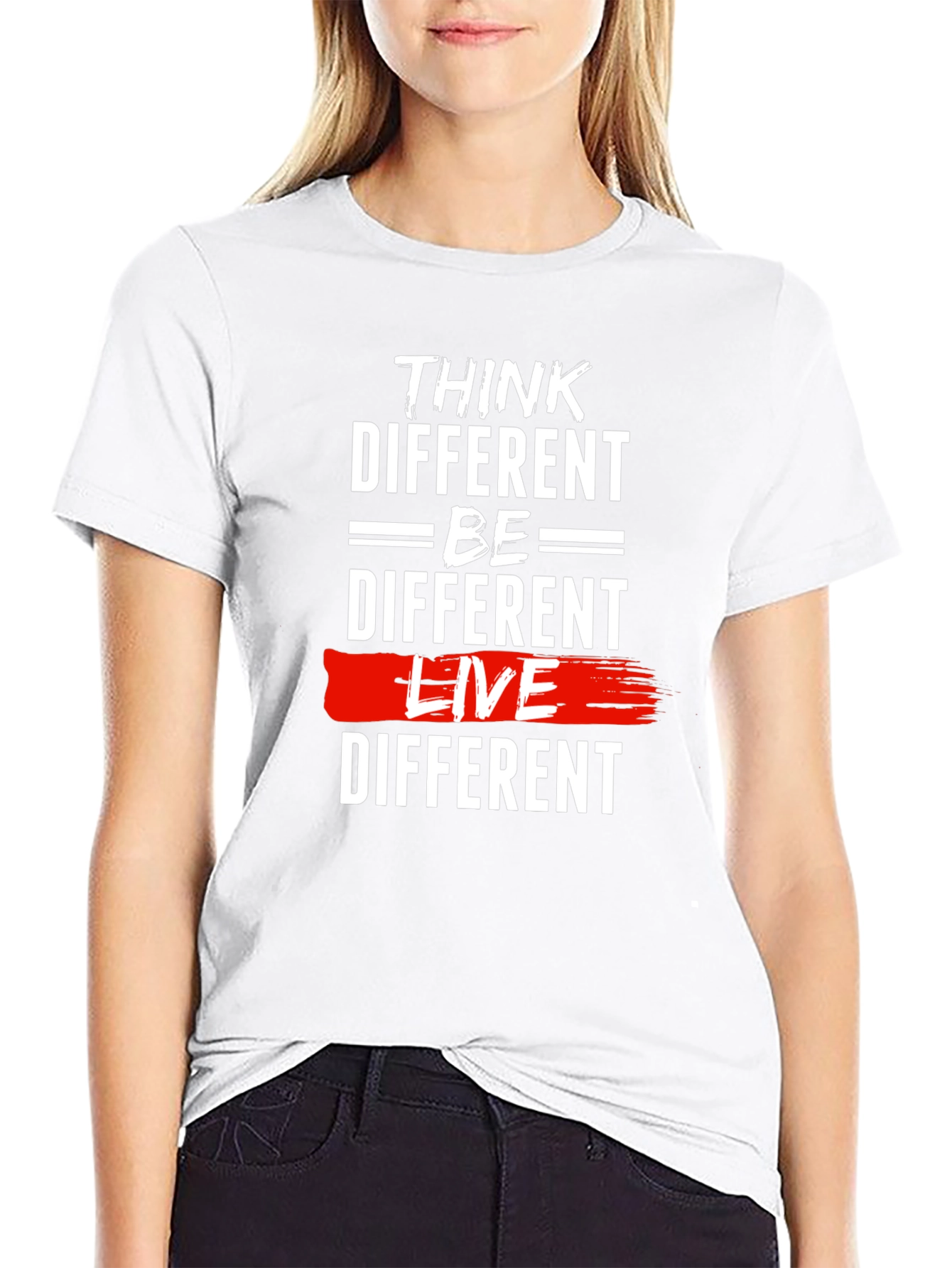 Think Different Graphic Tee - Black