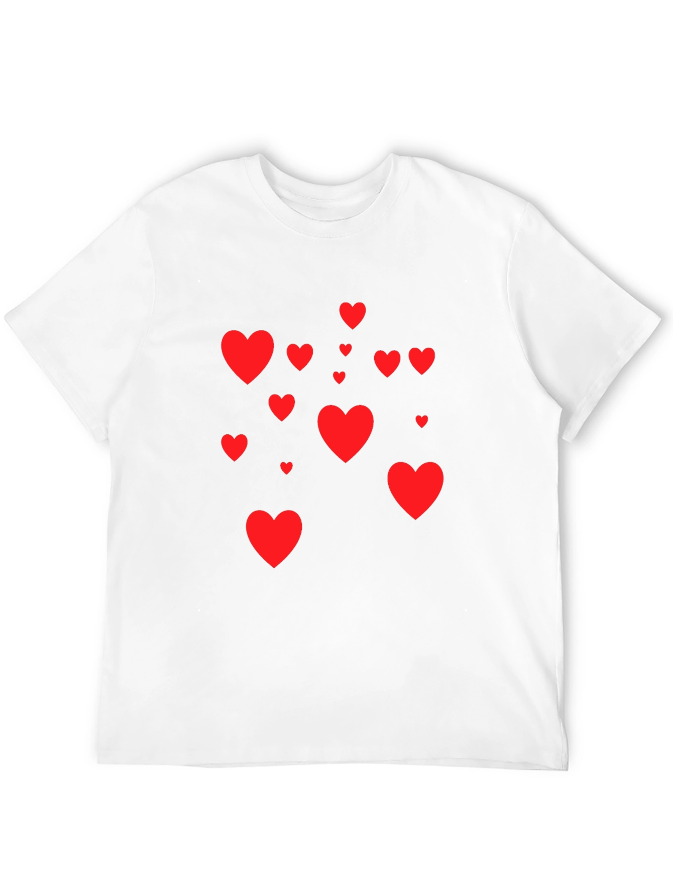 Heart Print Black Tee